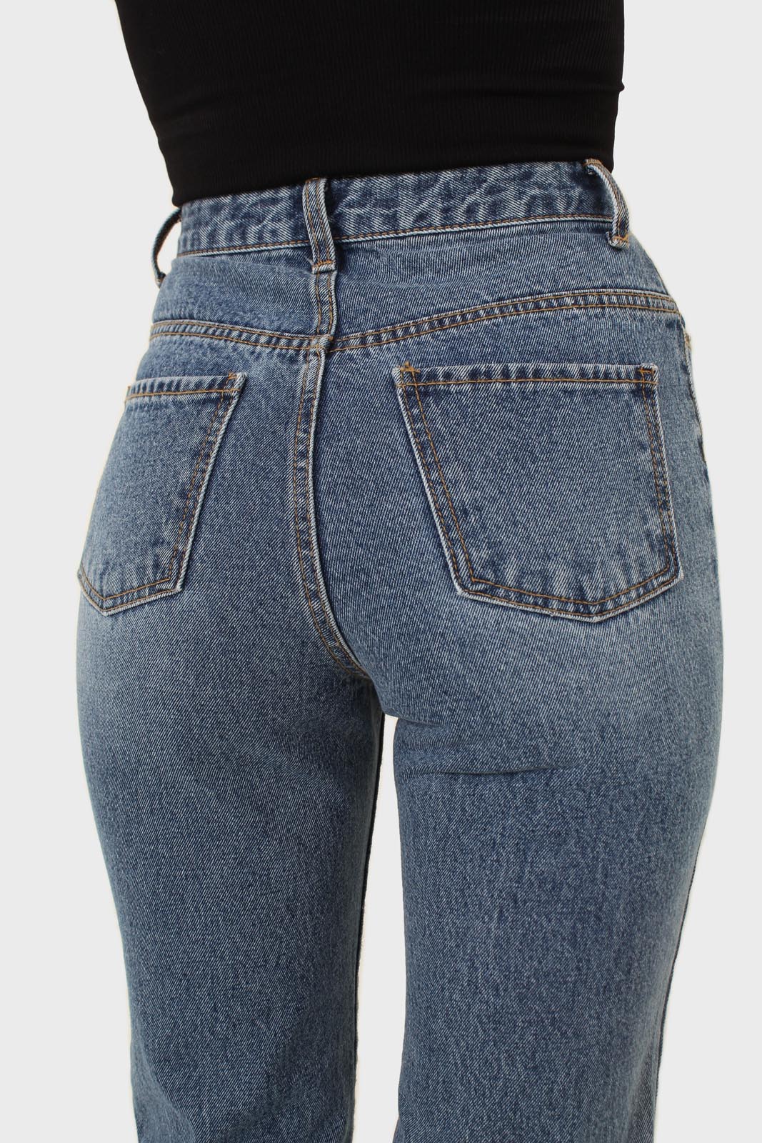 Mid blue slit boyfriend jeans - 770_4