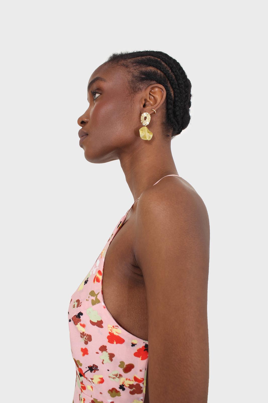 Pink and multi floral printed strappy maxi dress_10