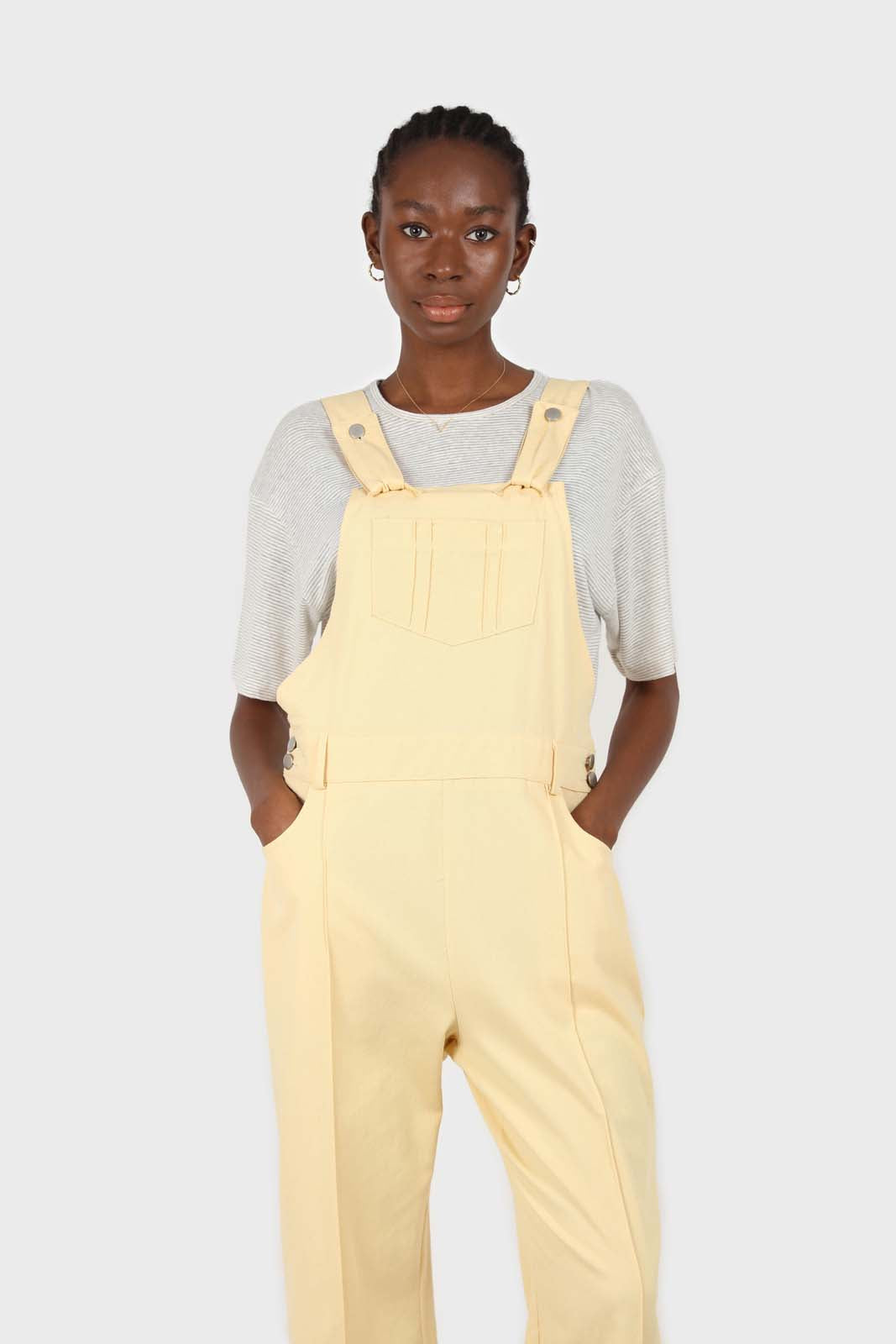 Pale yellow front patch pocket jumpsuit_3