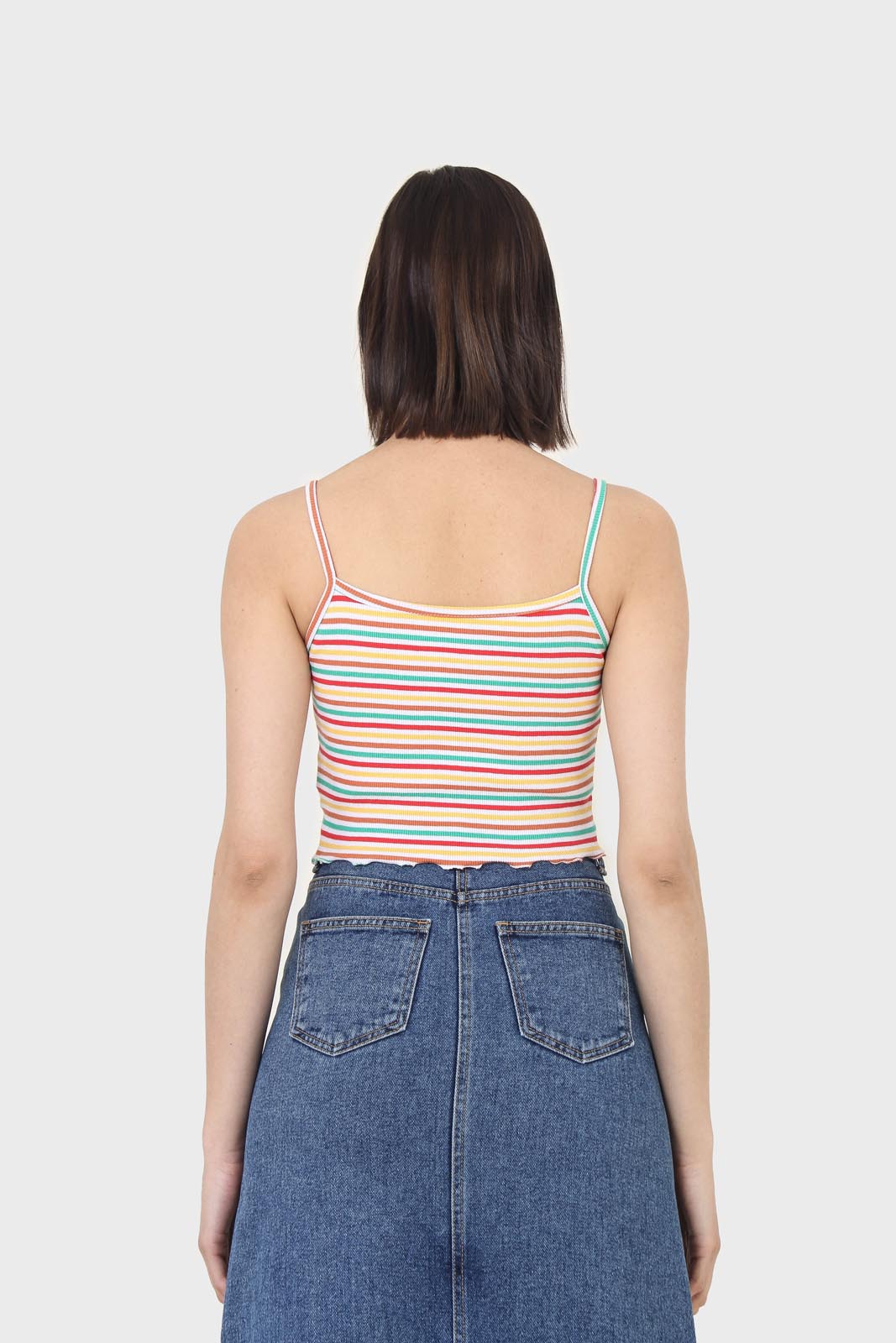 Ivory and green multi striped cropped tank_3