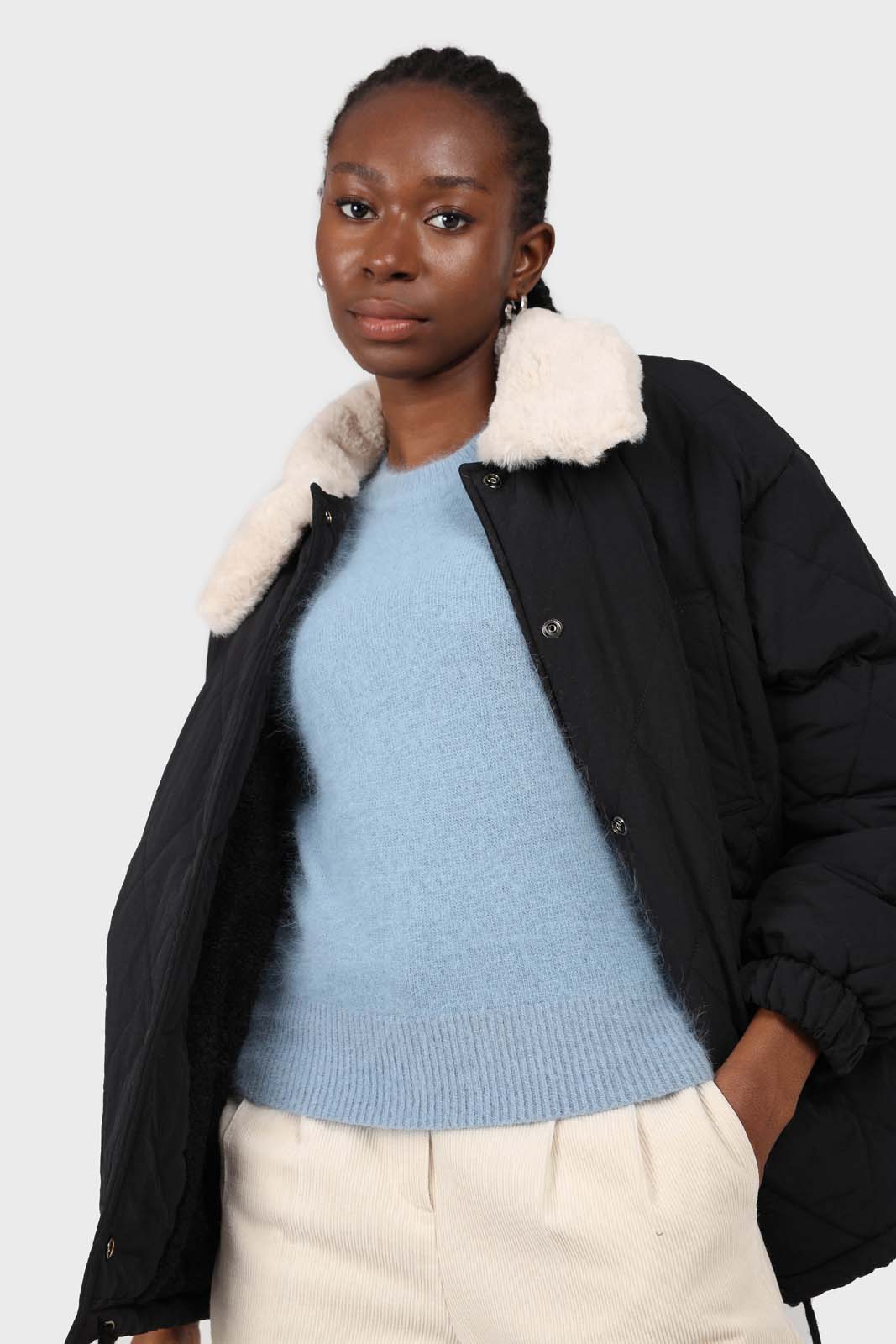 Light blue balloon sleeve angora jumper_3