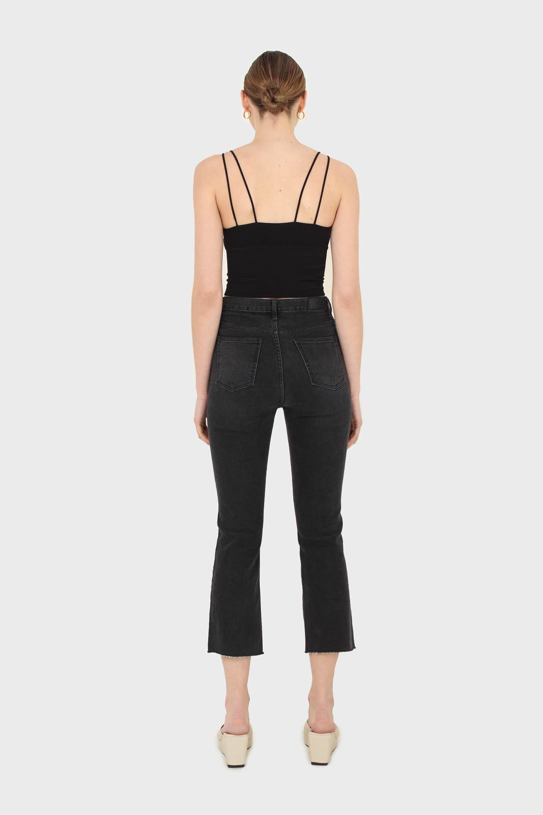 Washed black boot cut jeans - 3262_7