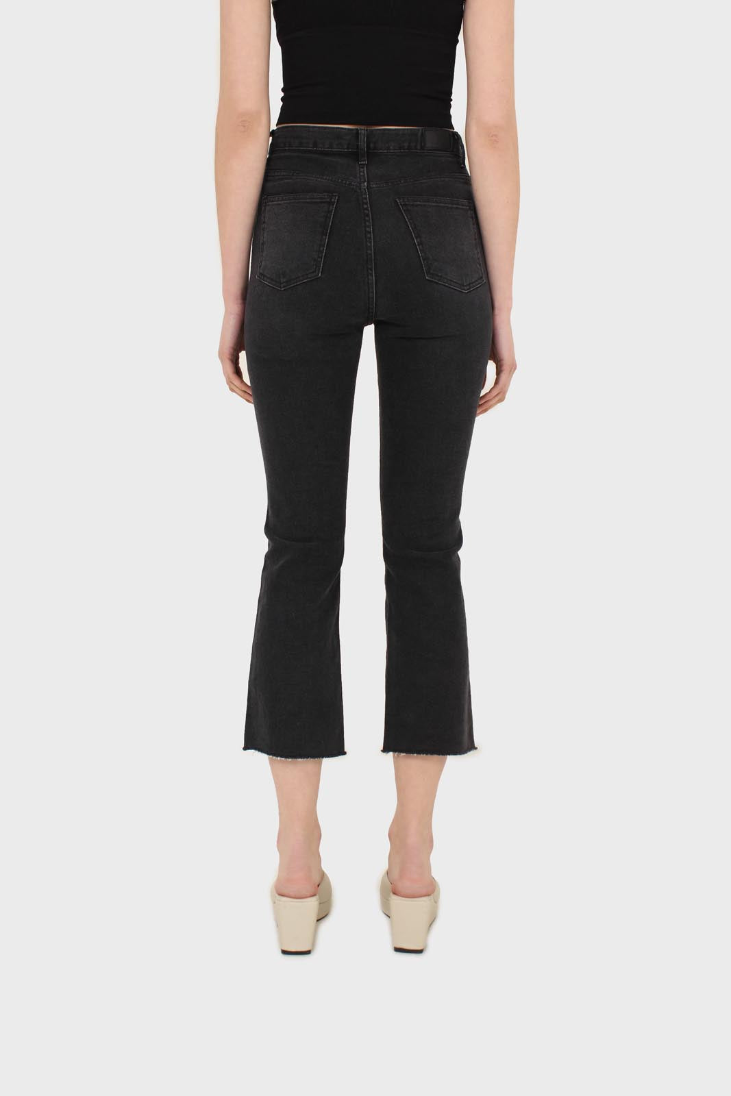 Washed black boot cut jeans - 3262_2