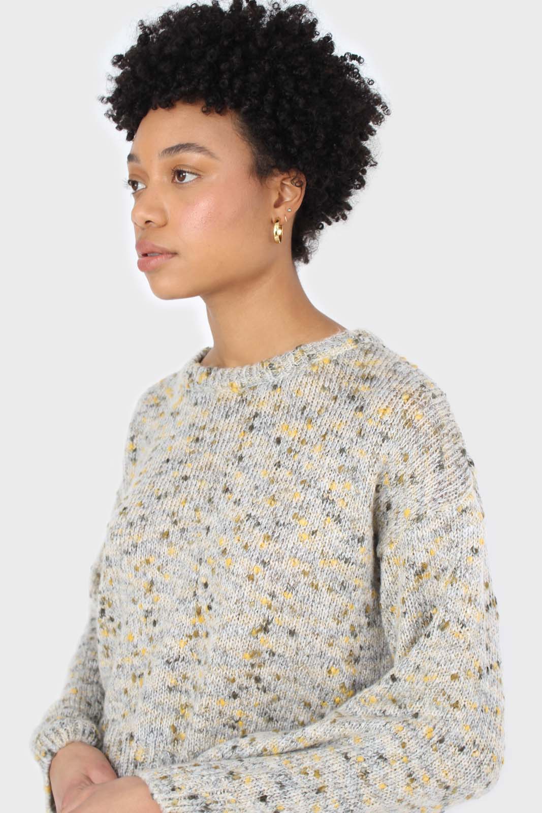 Grey and khaki rainbow crew neck jumper_8