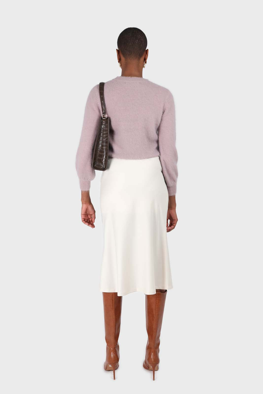 Cocoa balloon sleeve angora jumper_5