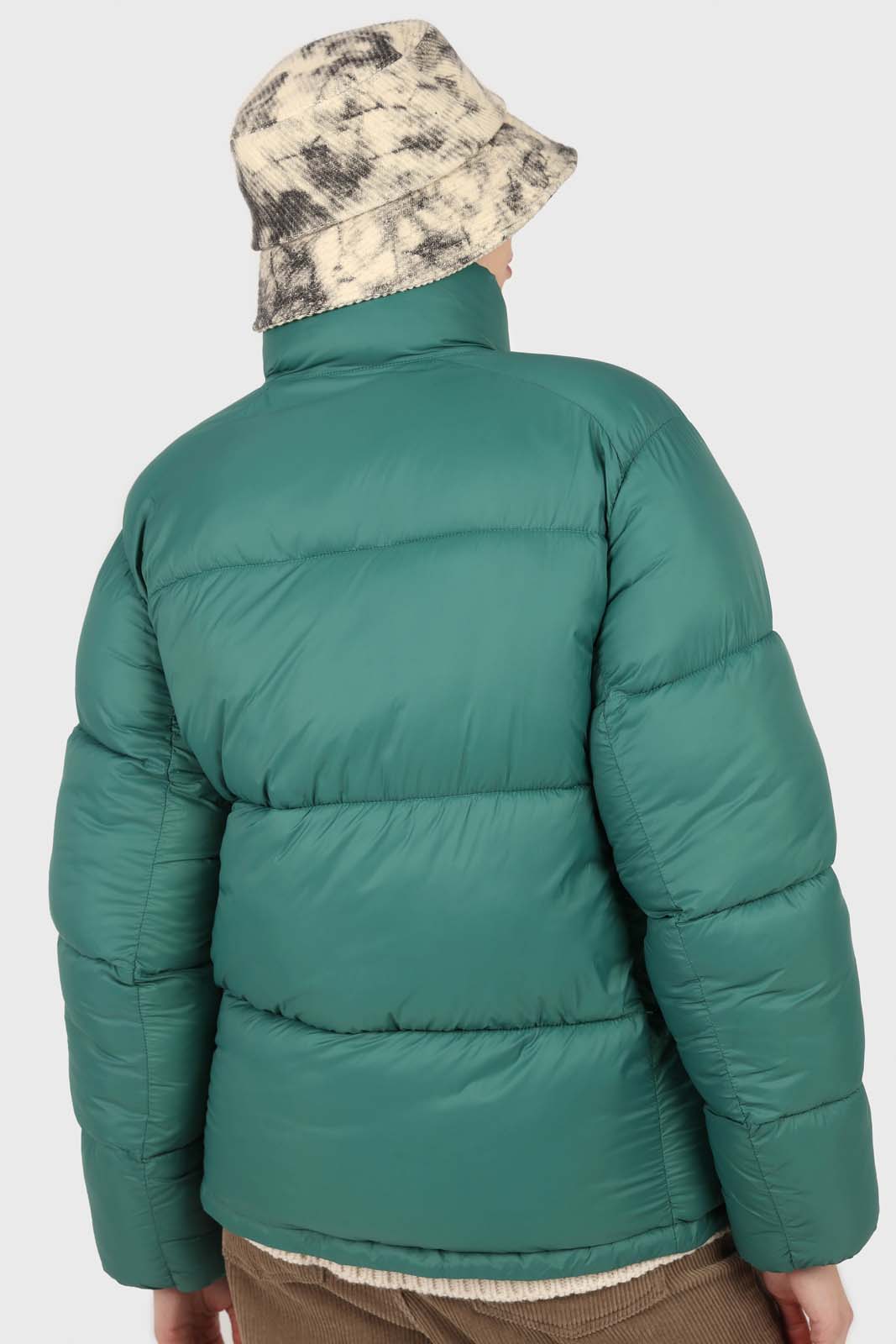 Teal thick classic puffer jacket_4