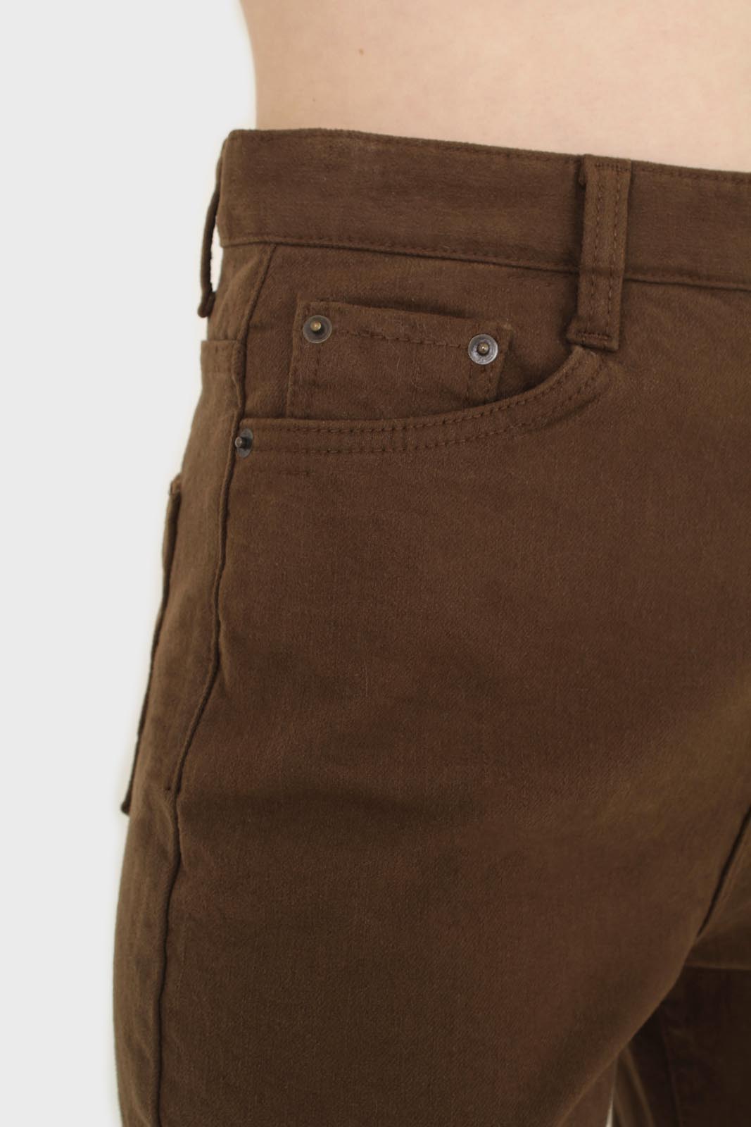 Brown soft touch mom jeans - 200_5