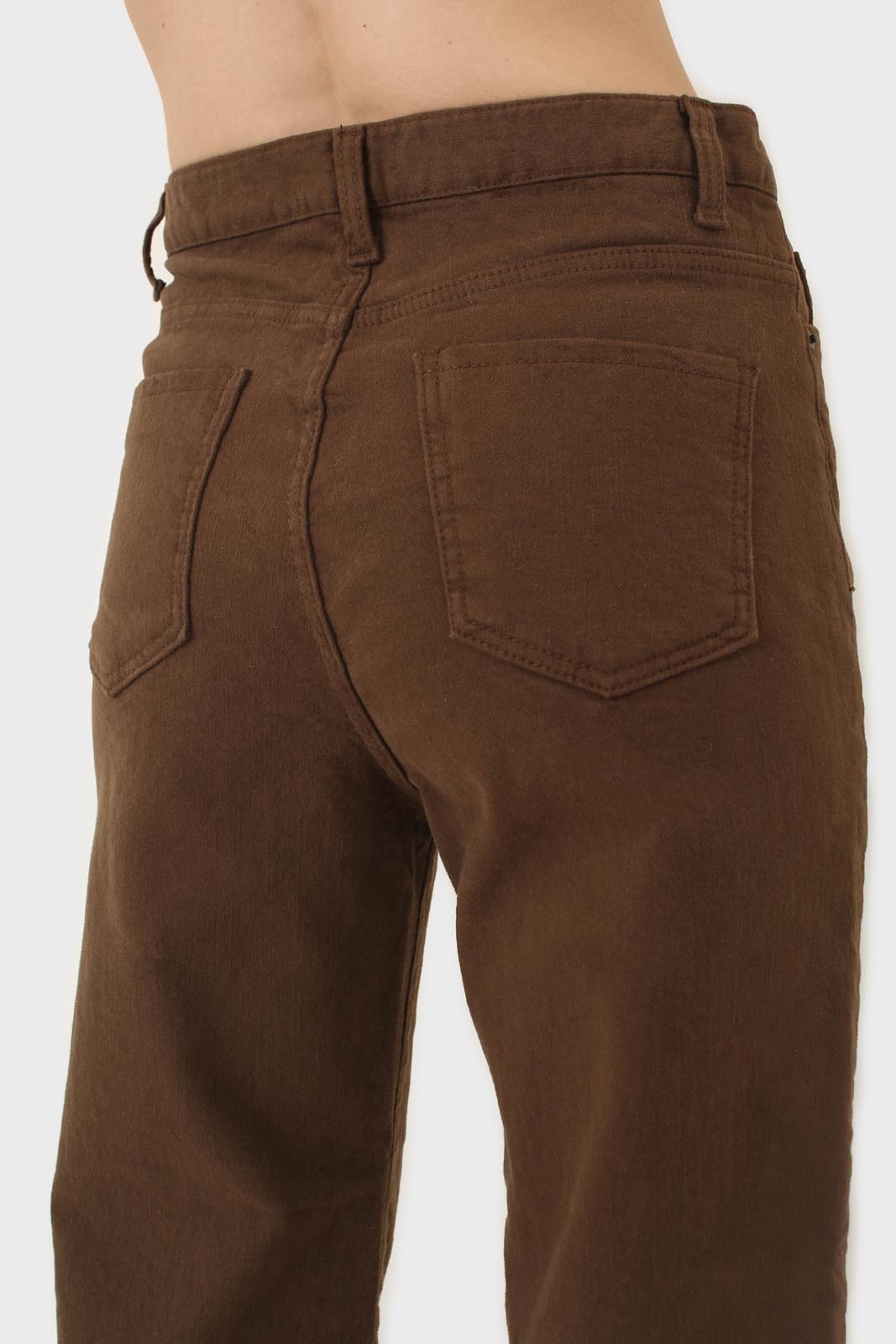 Brown soft touch mom jeans - 200_4