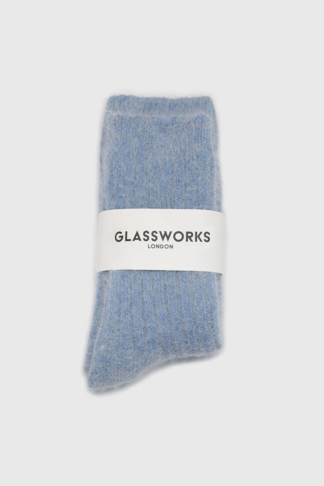 Sky blue large ribbed angora socks_4