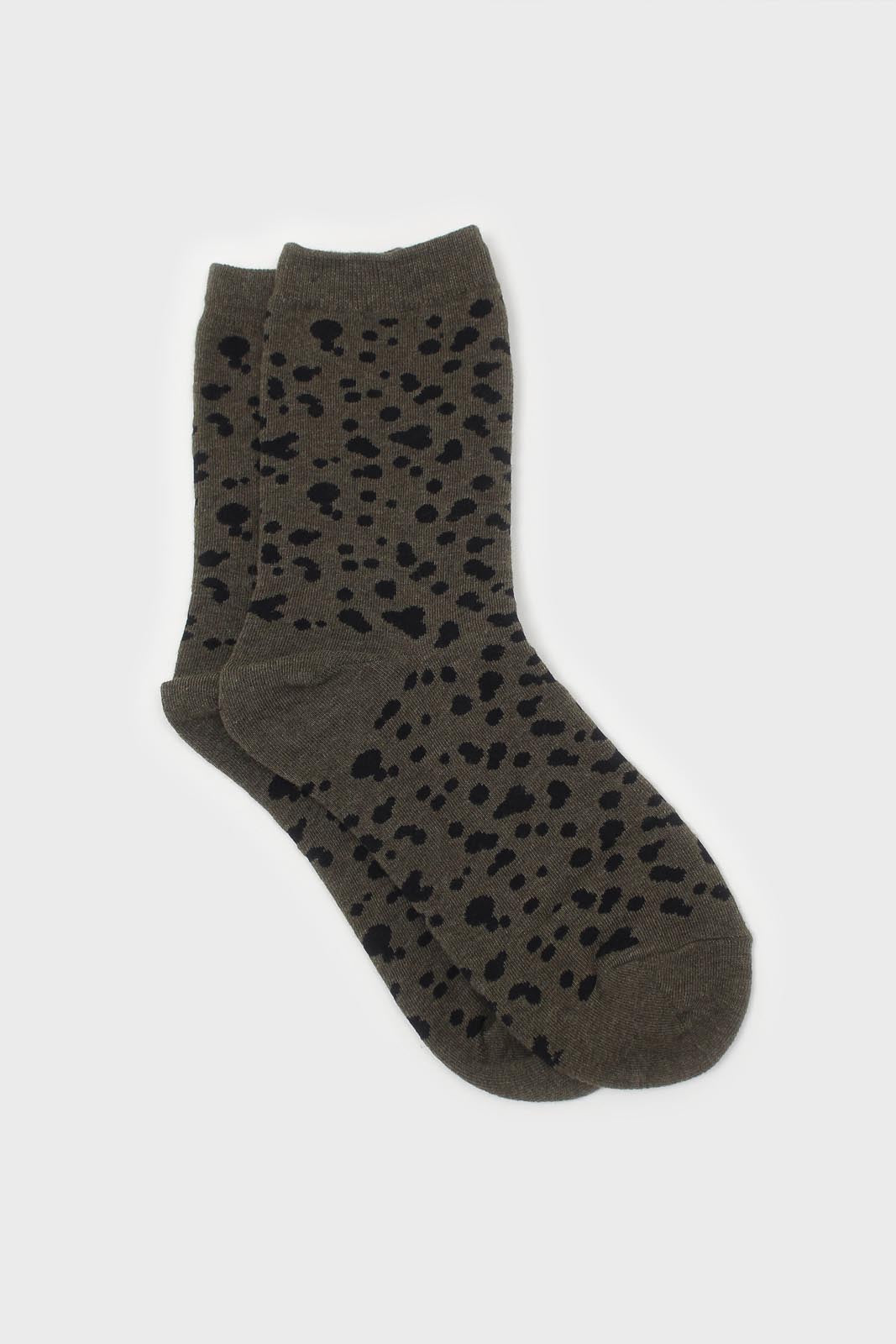 Khaki and black leopard socks_1