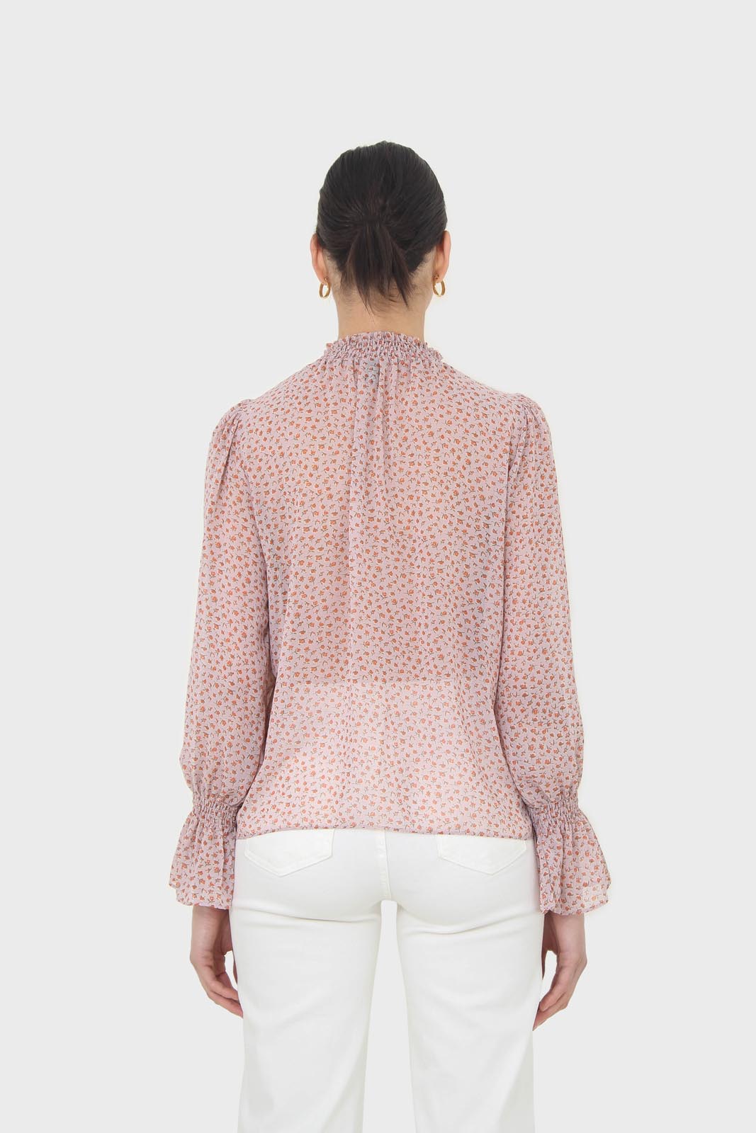 Lilac floral high neck long sleeved top_2