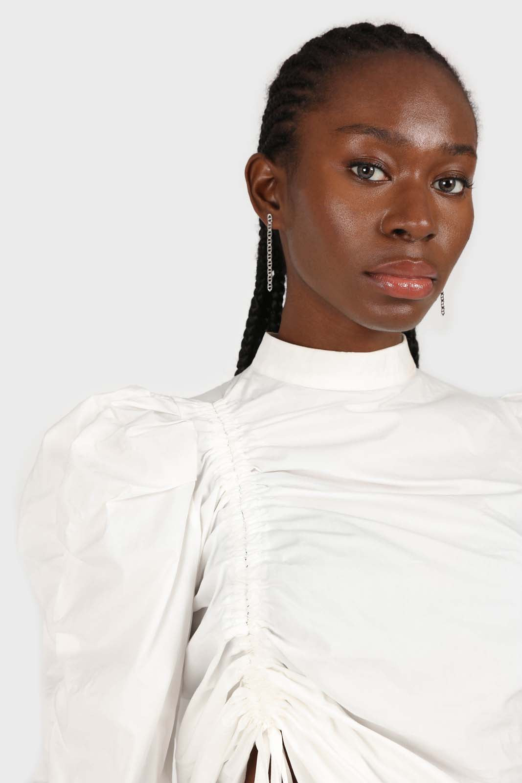 Ivory Side shirring long sleeved top_6