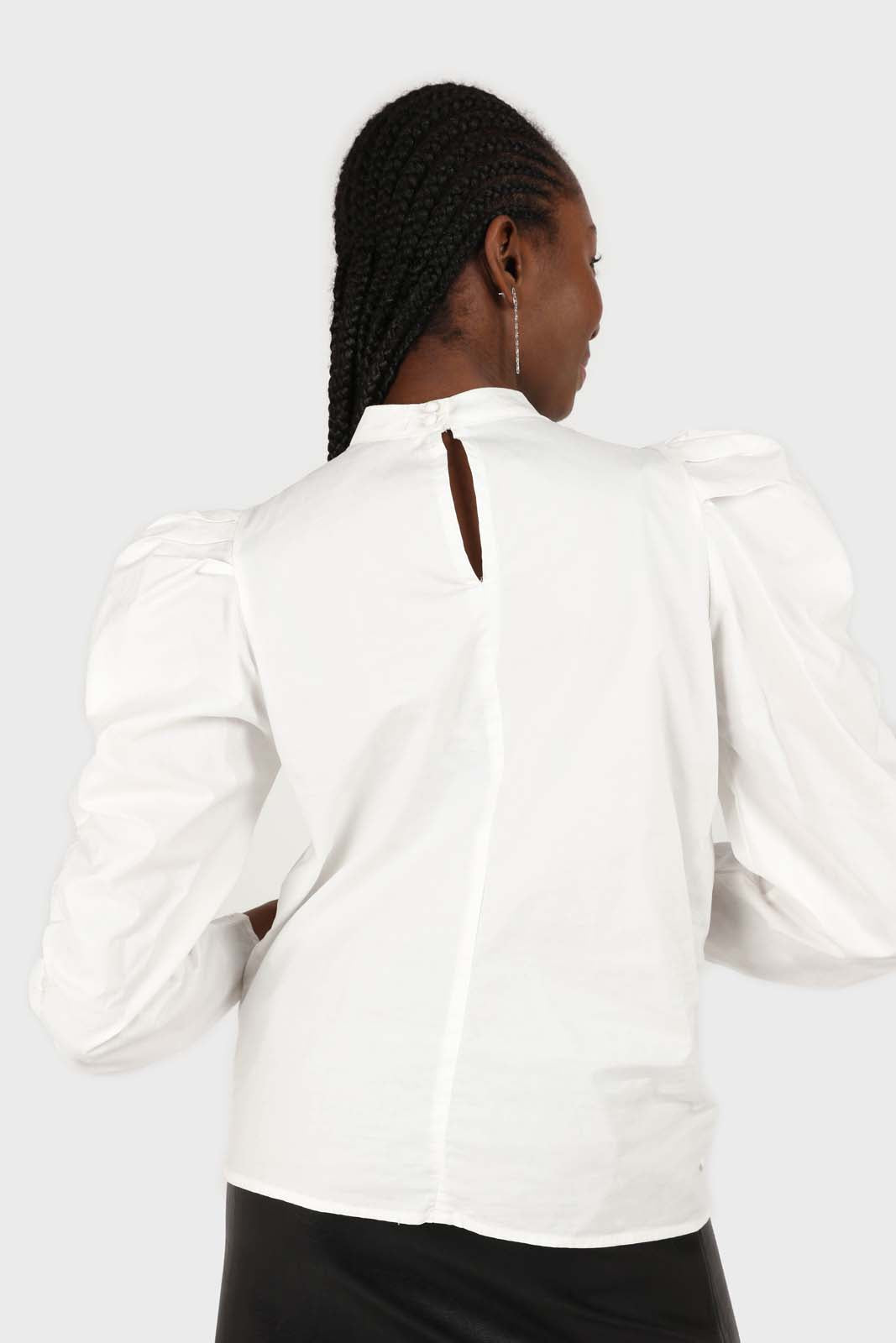 Ivory Side shirring long sleeved top_5