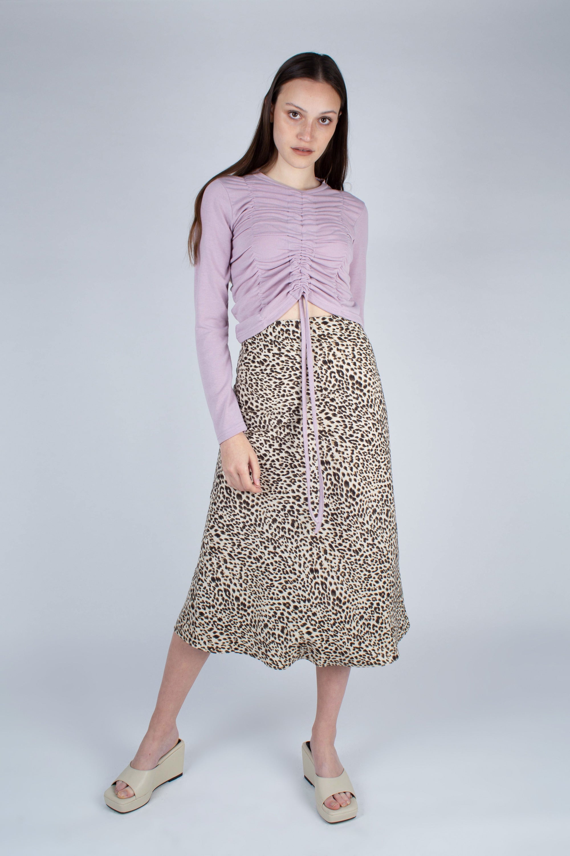 Lilac pull front long sleeve jersey top_16