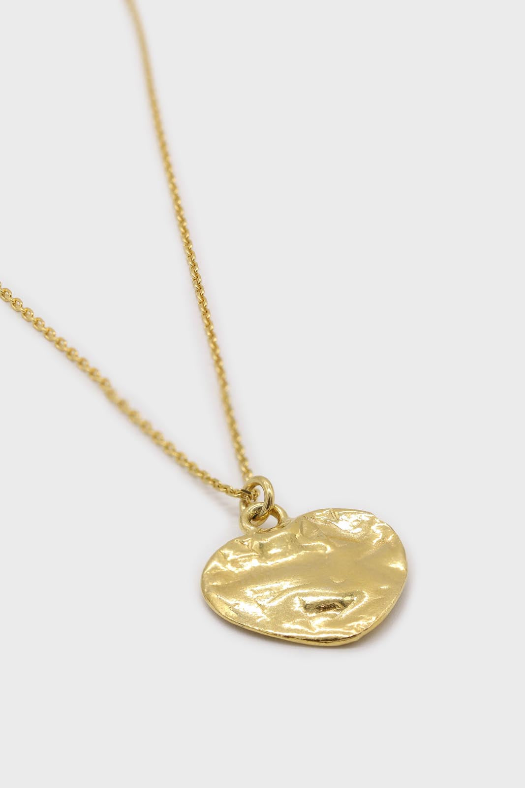 Charm necklace - Gold heart pendant / 50cm_1