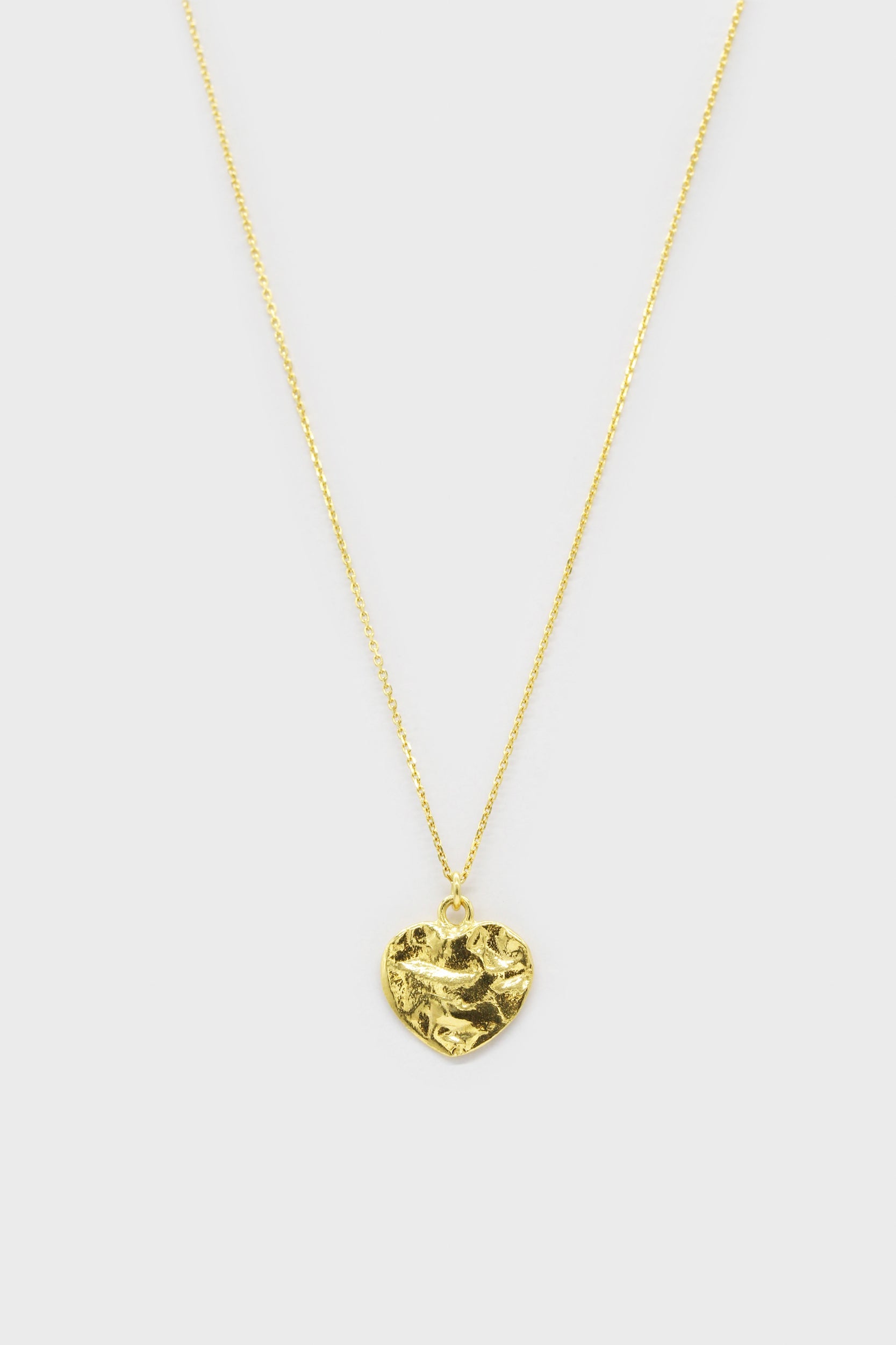 Charm necklace - Gold heart pendant / 50cm_2