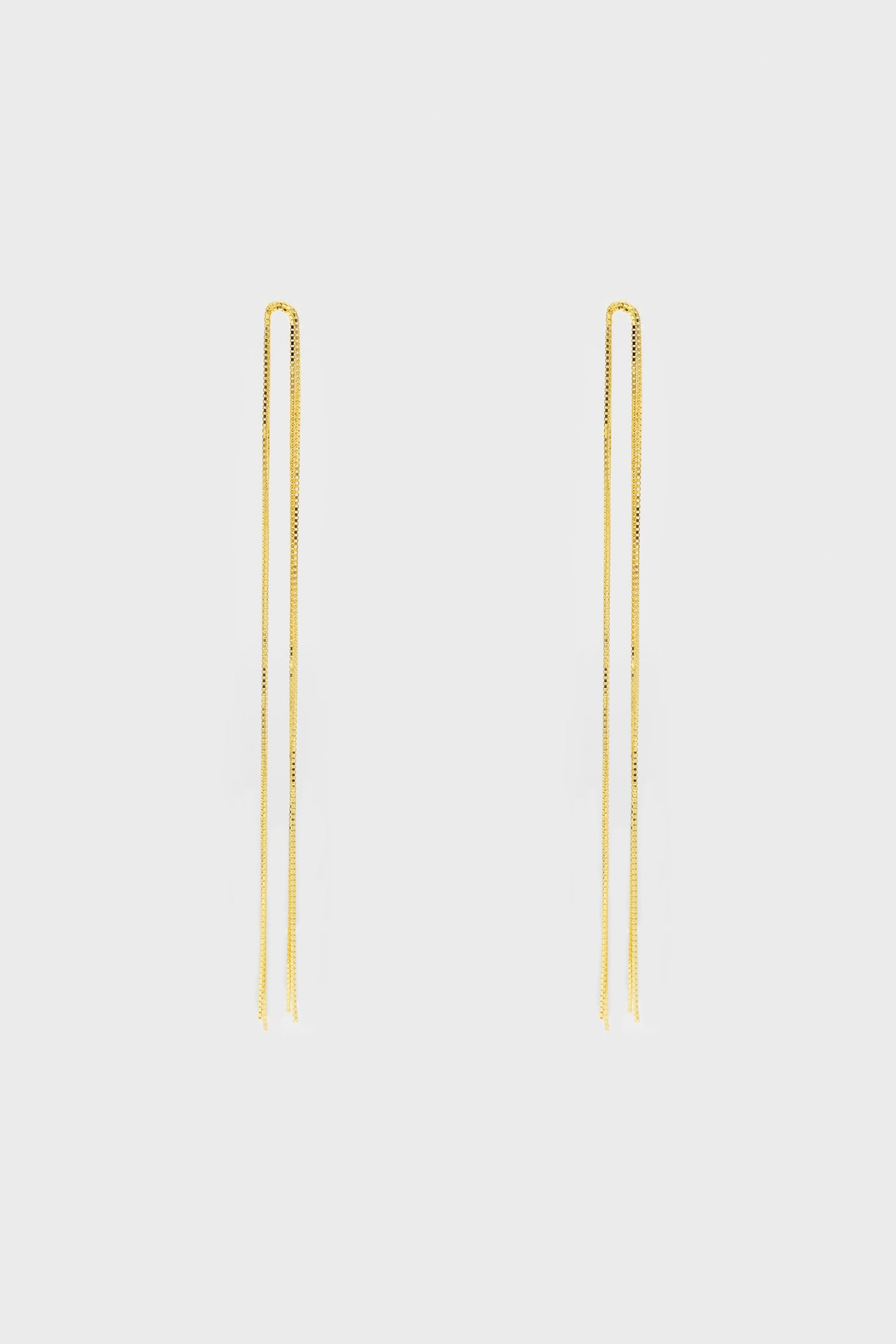 Gold multi strand long drop earrings_1