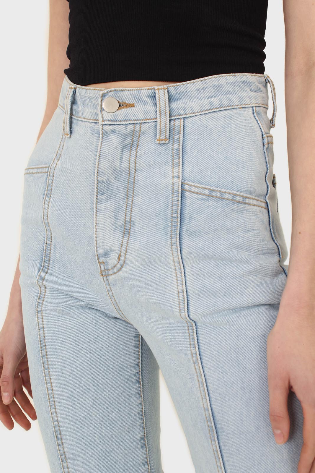 Light blue loose fit panel jeans_2