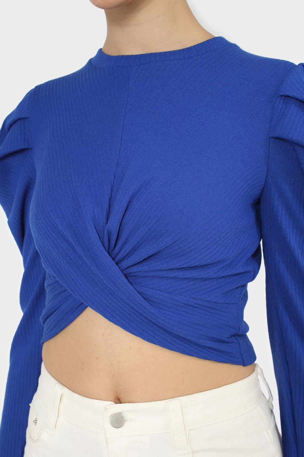 Cobalt twist front long sleeved top_6