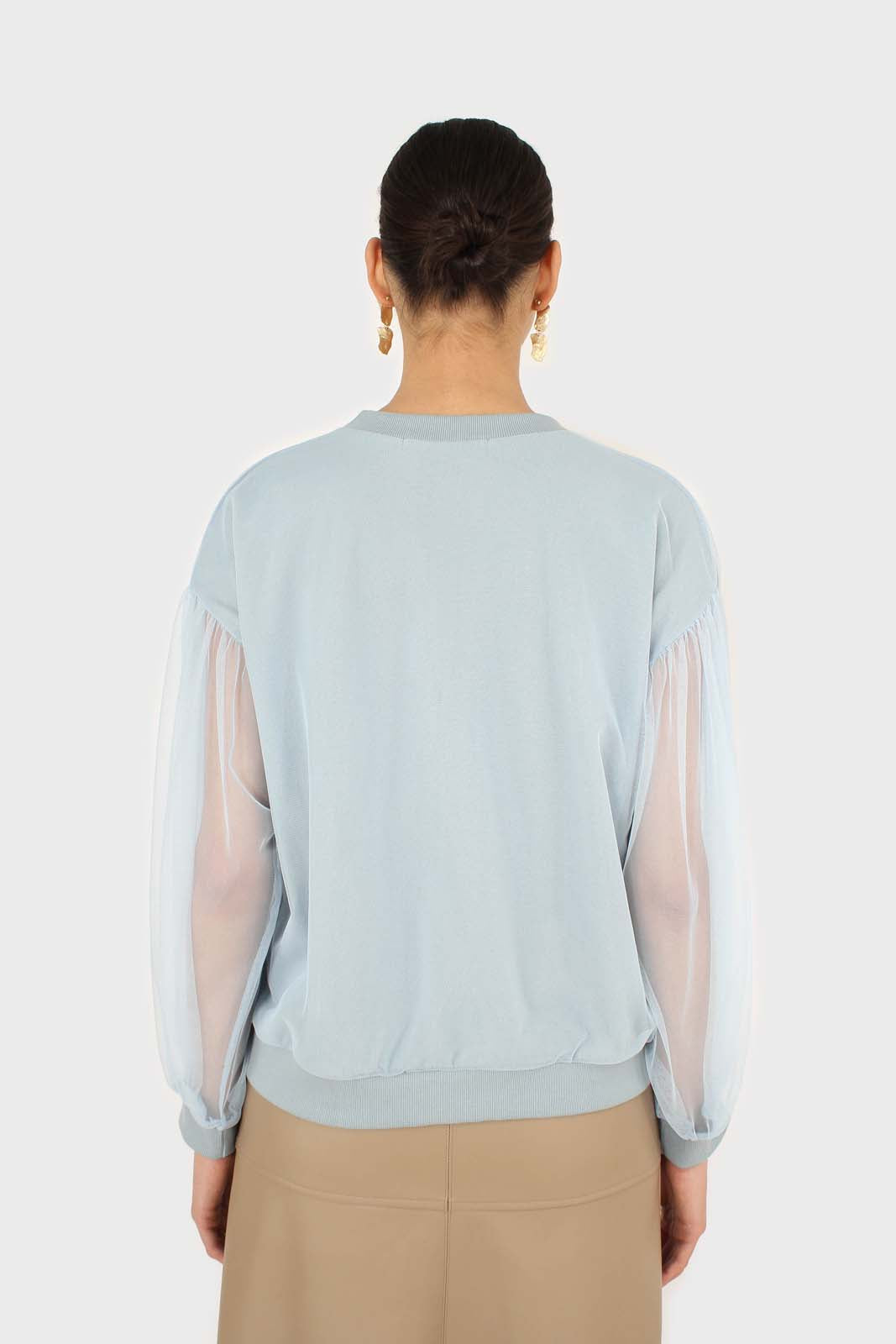 Blue sheer sleeve sweatshirt_2
