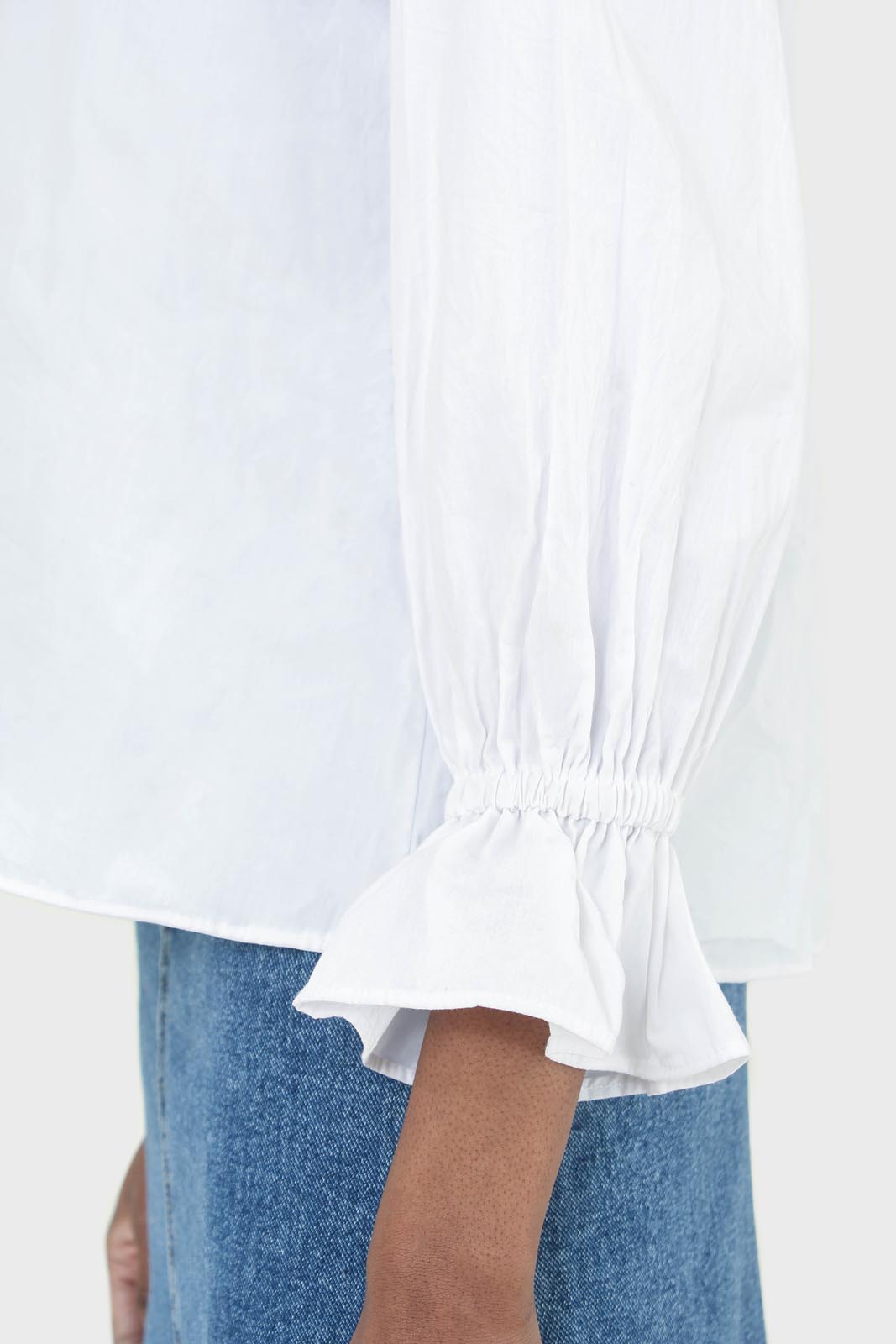 White cotton frill long sleeved top_2