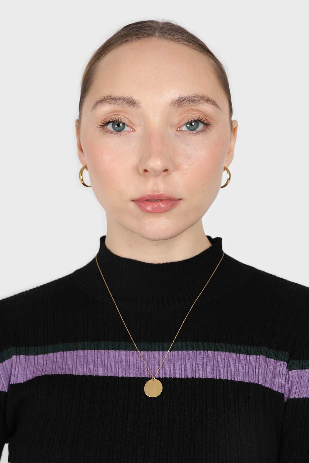 Black and lilac multi stripe long sleeve top_5