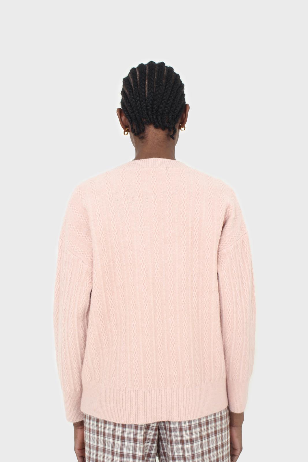 Pink patterned brush crew neck jumper_5