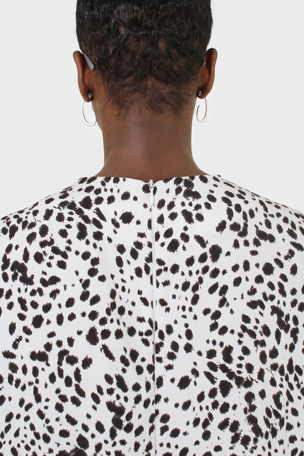 Light blue animal print cross over waist maxi dress_11