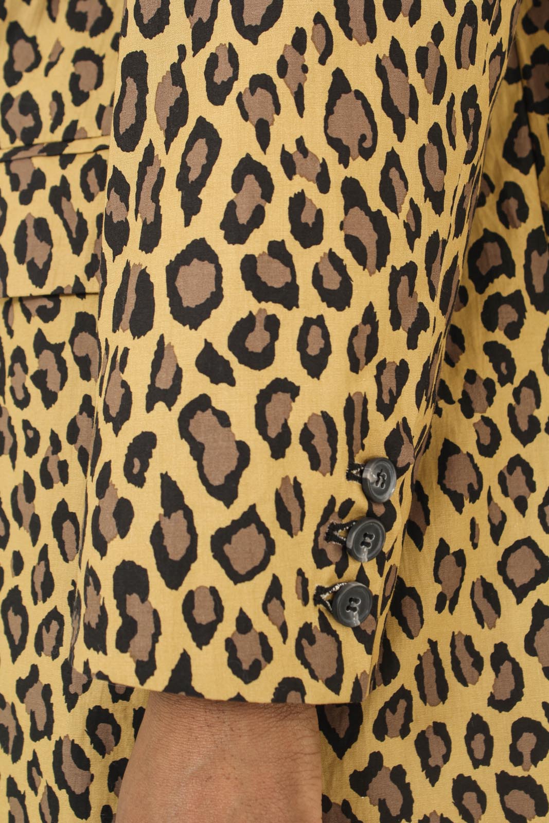 Mustard and brown leopard print blazer_4