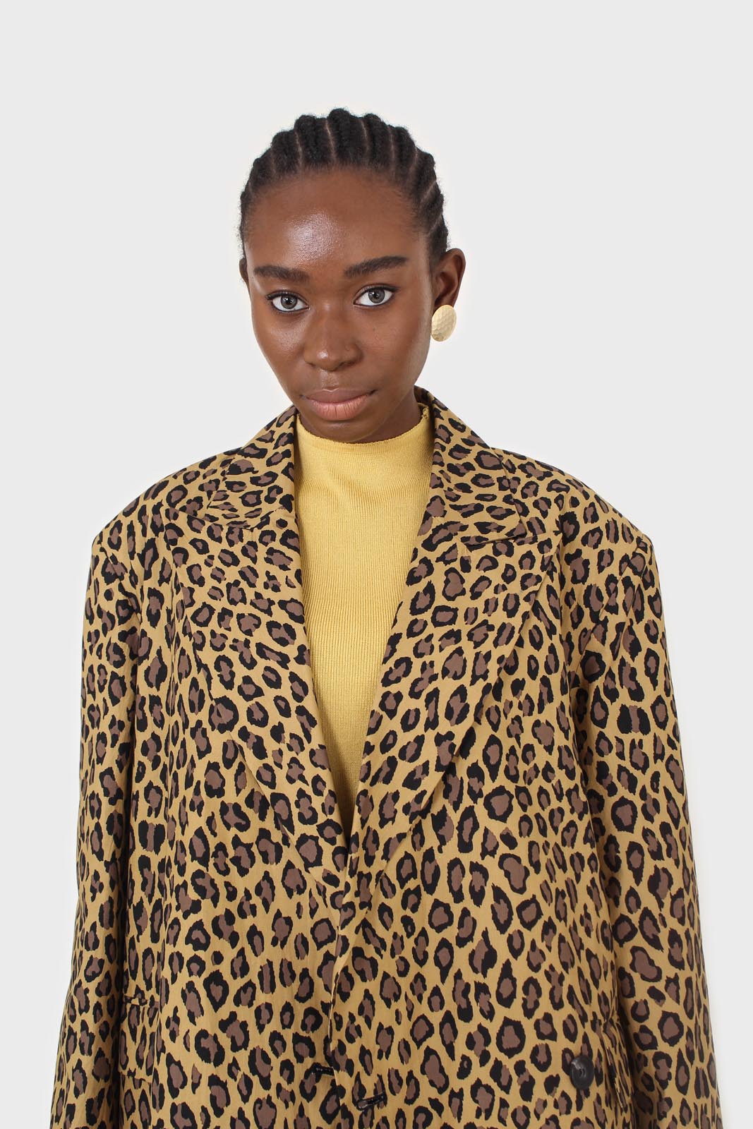Mustard and brown leopard print blazer_2