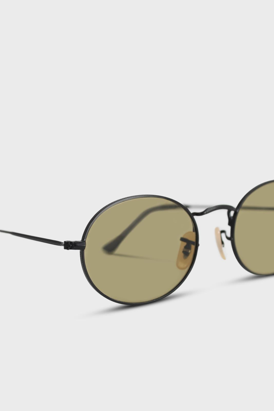 Smoked black frame small oval lens sunglasses_3