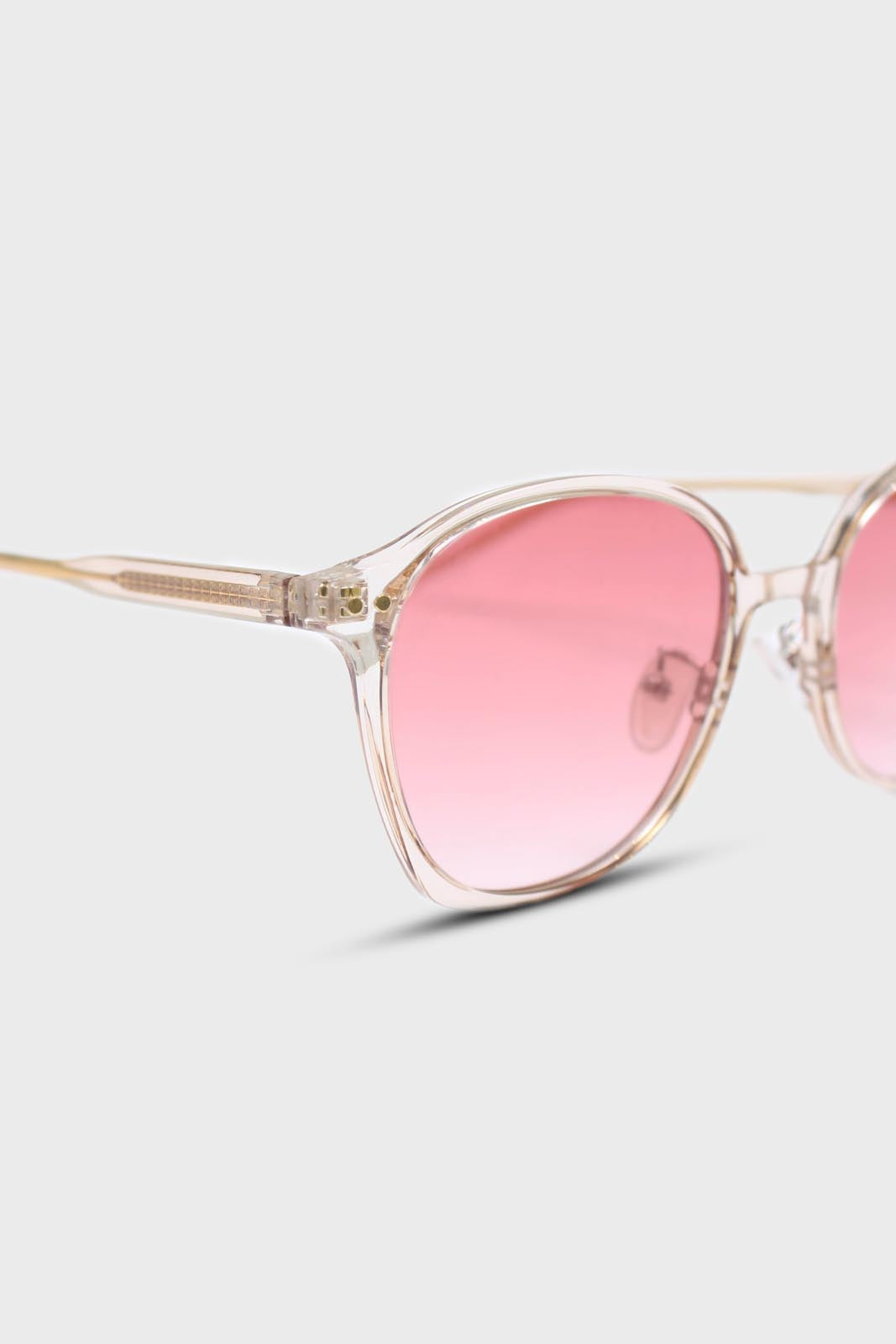 Pink perspex frame classic sunglasses_3