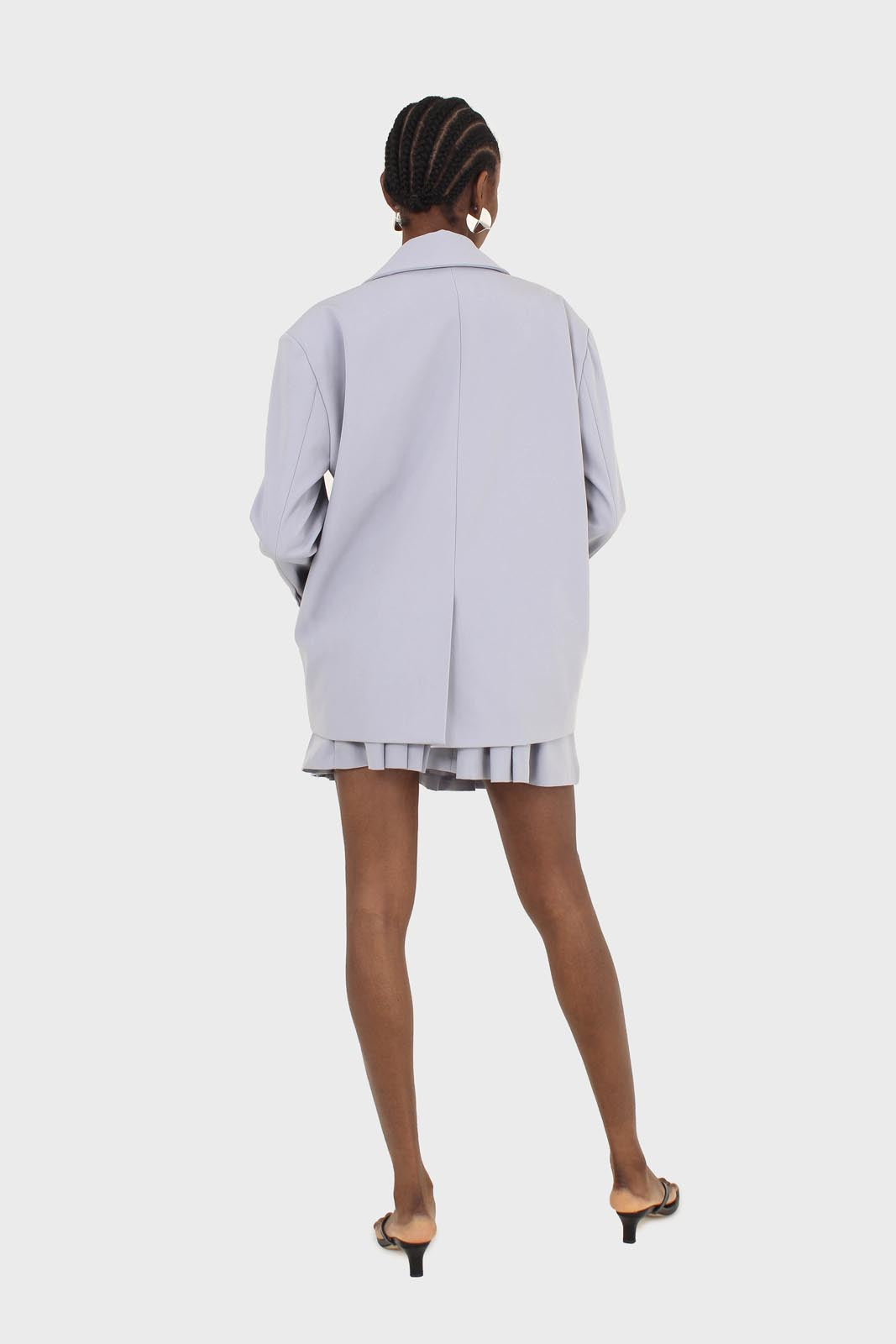 Powder blue contrast button oversized blazer_5