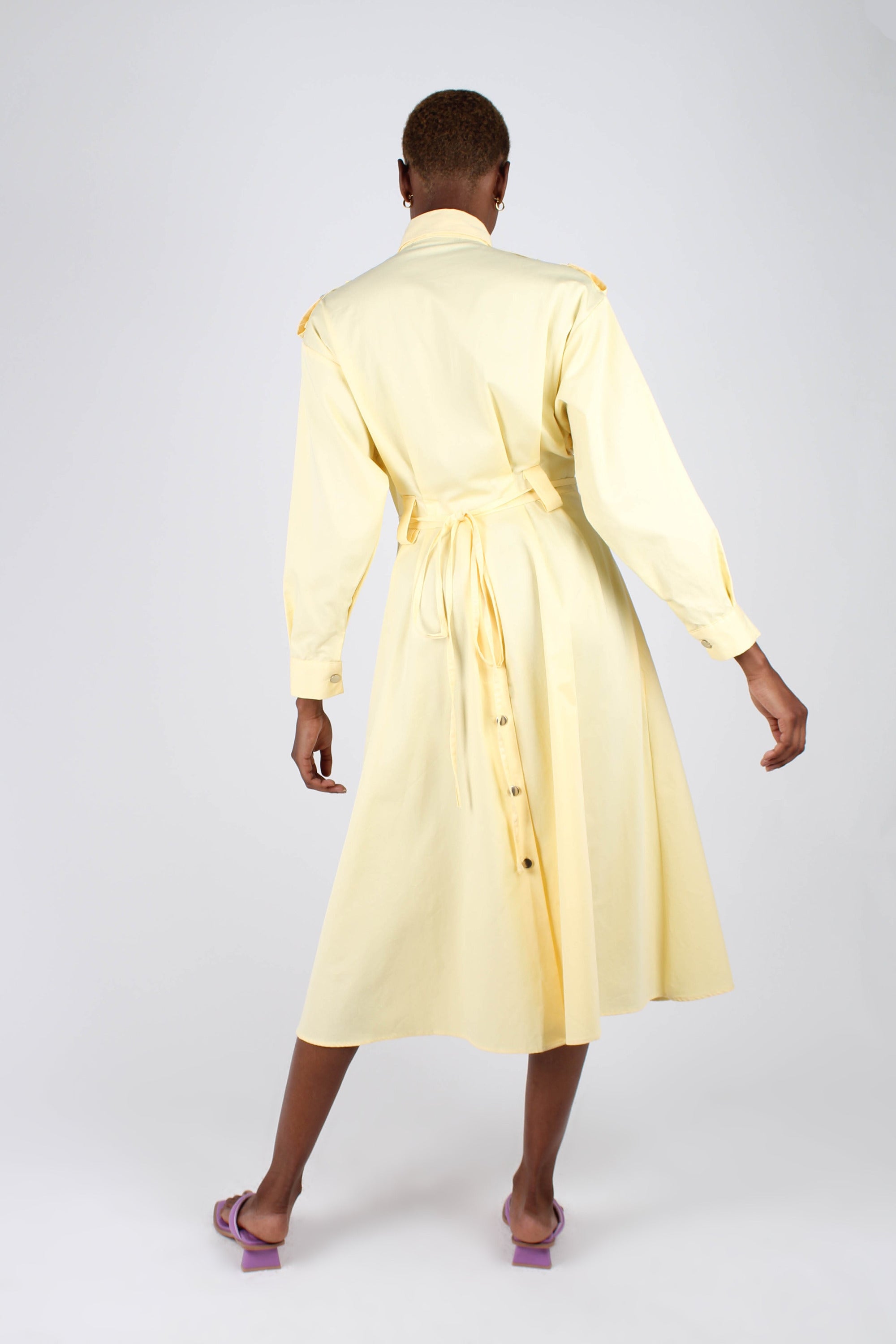Lemon button front utility maxi dress_14