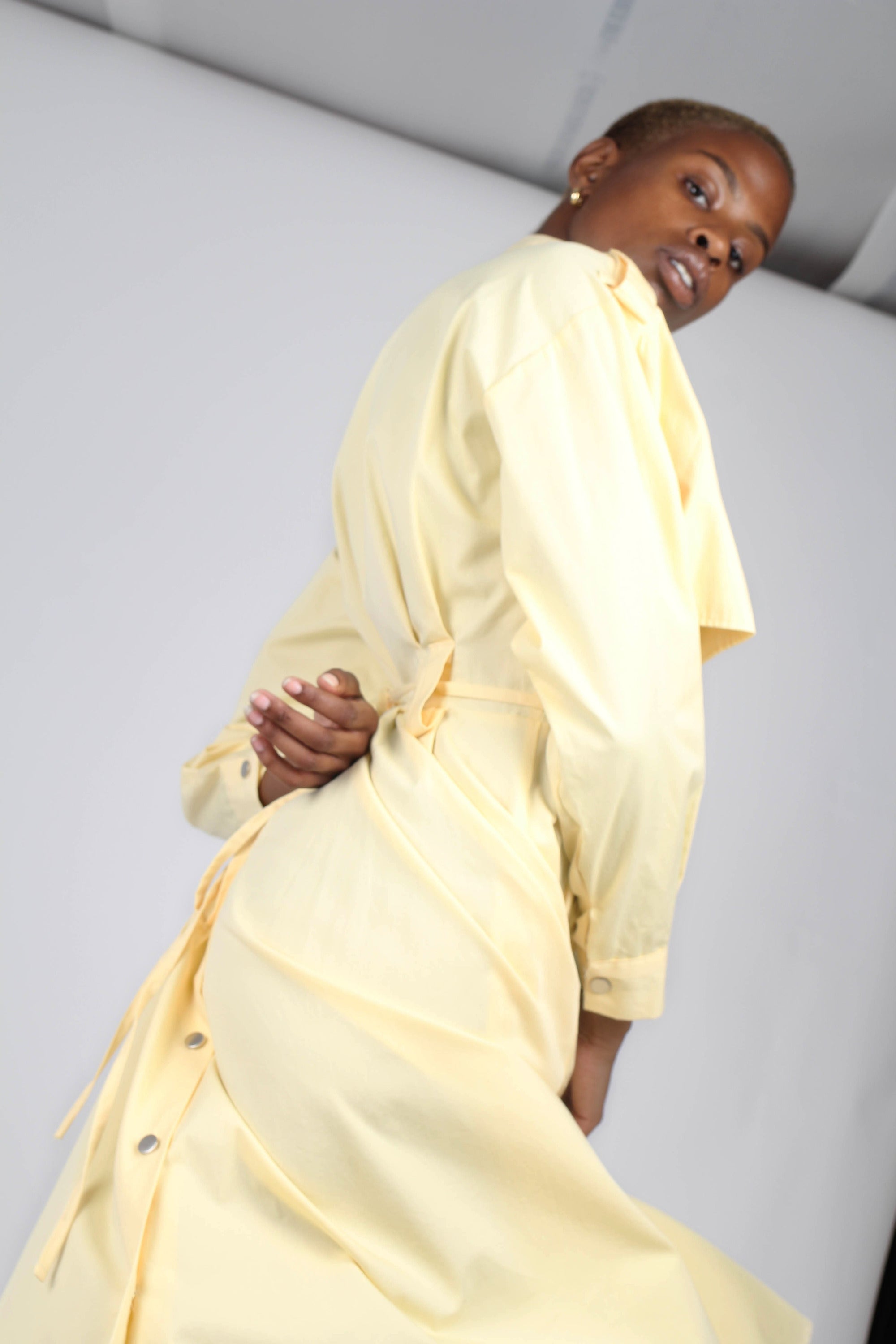 Lemon button front utility maxi dress_12