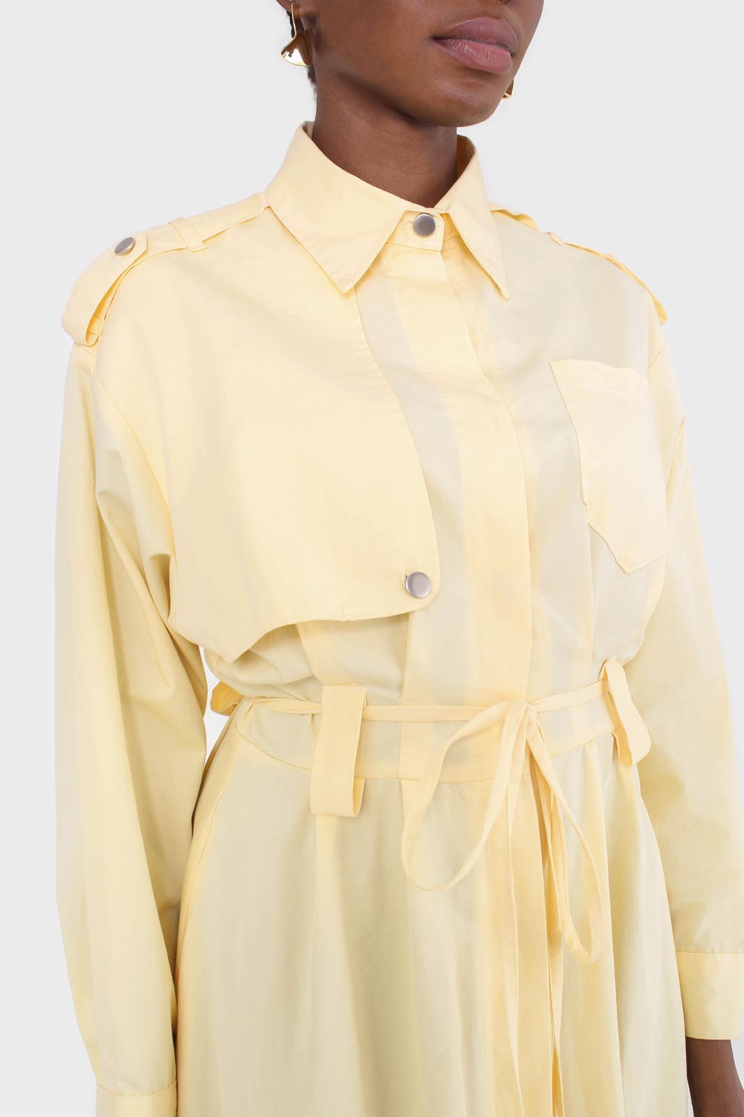 Lemon button front utility maxi dress_2