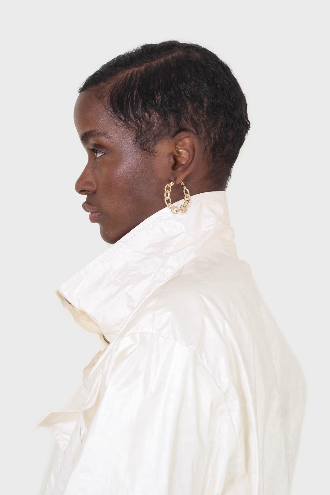 Ivory shiny coated crop blouson jacket_6