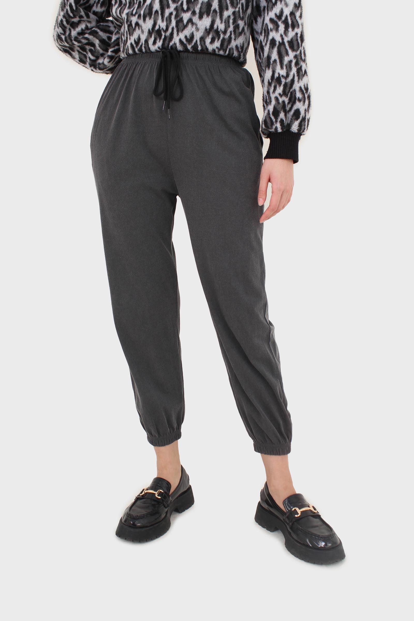 Charcoal loose fit sweatpants - set_1