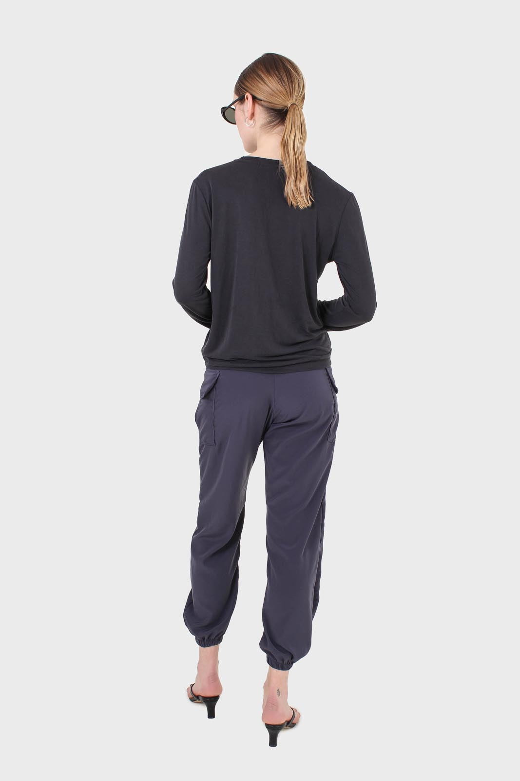 Charcoal silky jogging trousers_5
