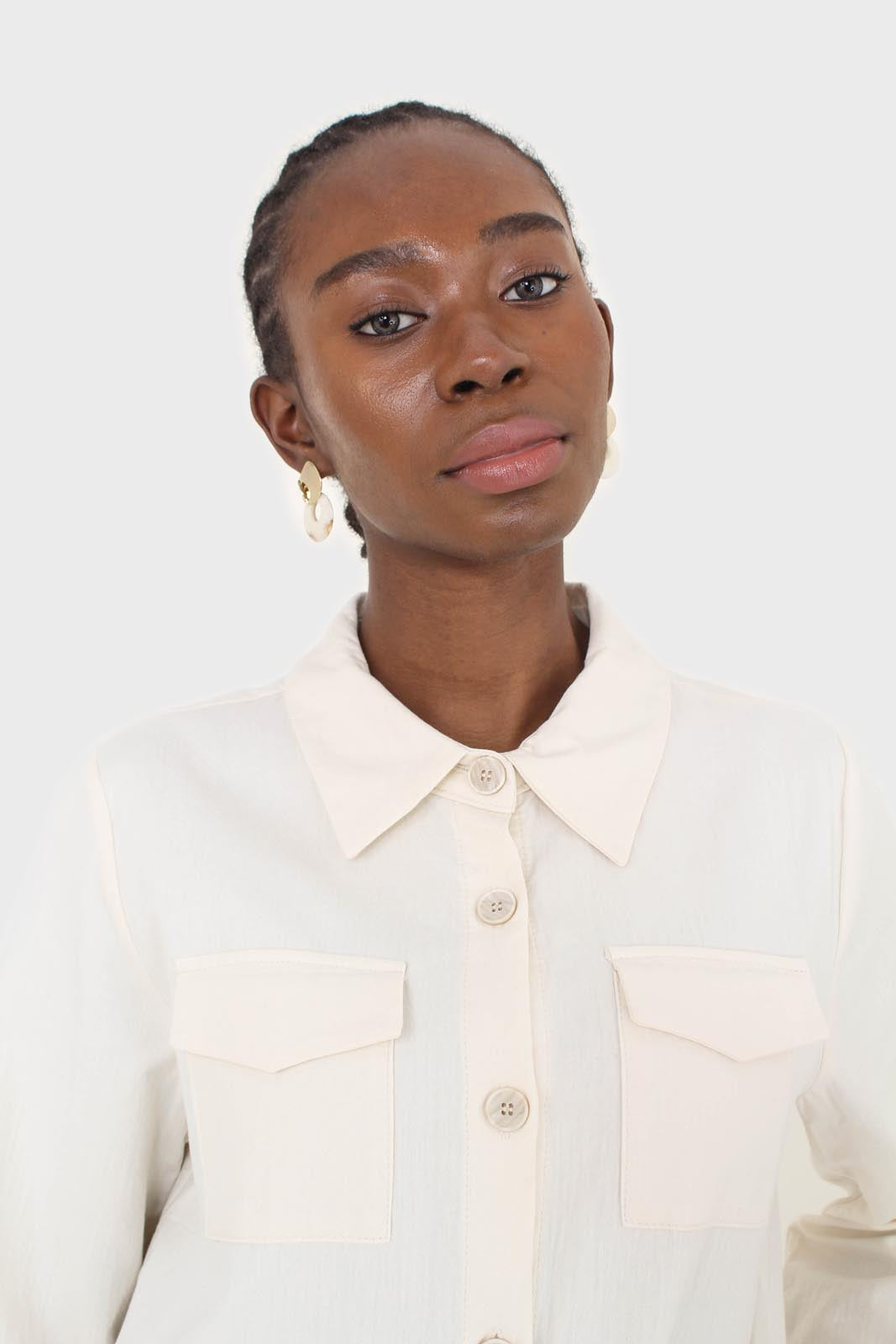 Ivory belted long shirt dress_11