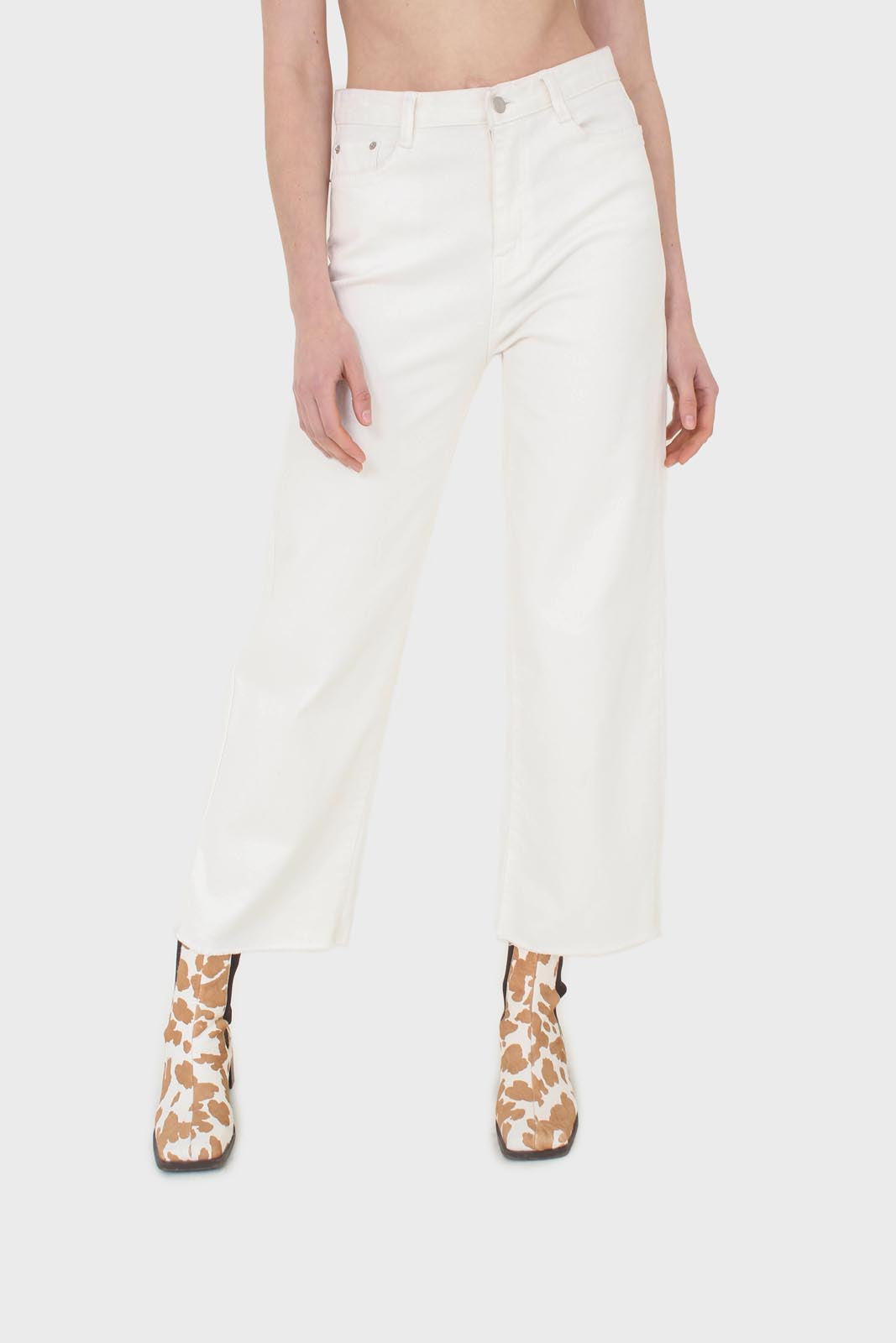 Ivory straight raw cut wide fit jeans - 839_5