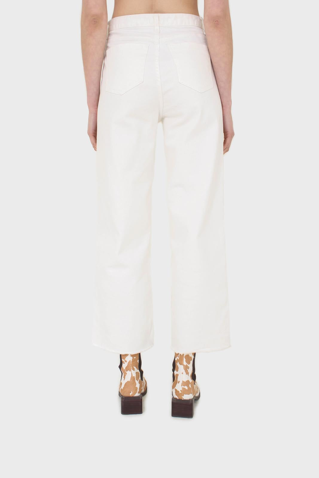 Ivory straight raw cut wide fit jeans - 839_8