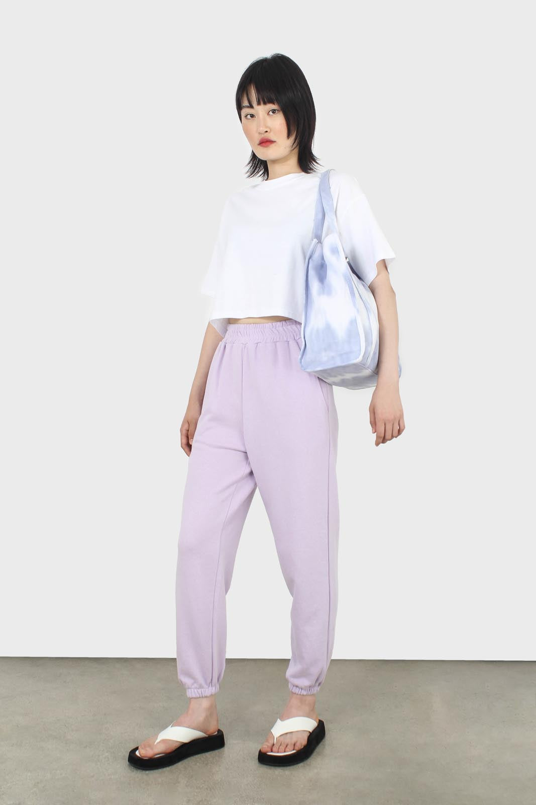 Lilac loose fit sweatpants - set_2