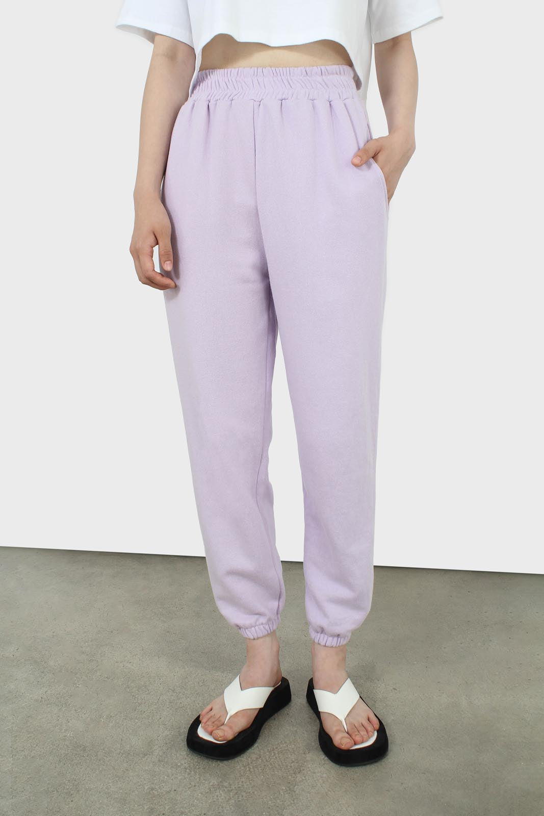 Lilac loose fit sweatpants - set_1