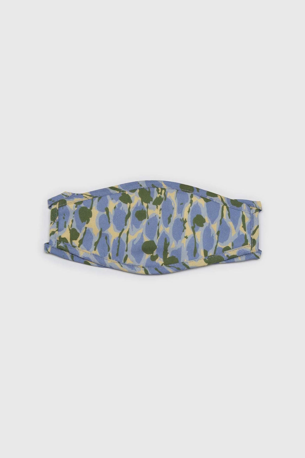 Blue and yellow abstract pattern face mask_2