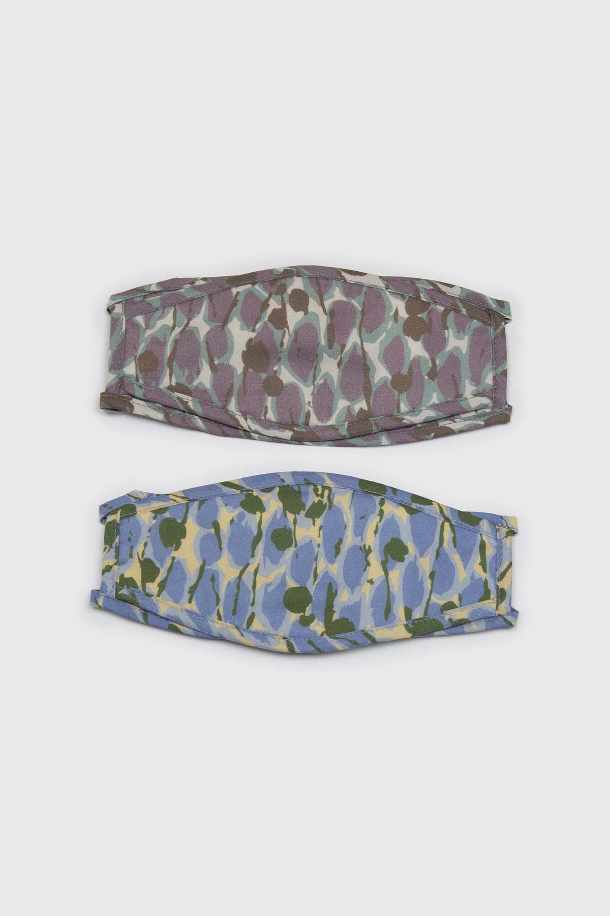 Blue and yellow abstract pattern face mask_3