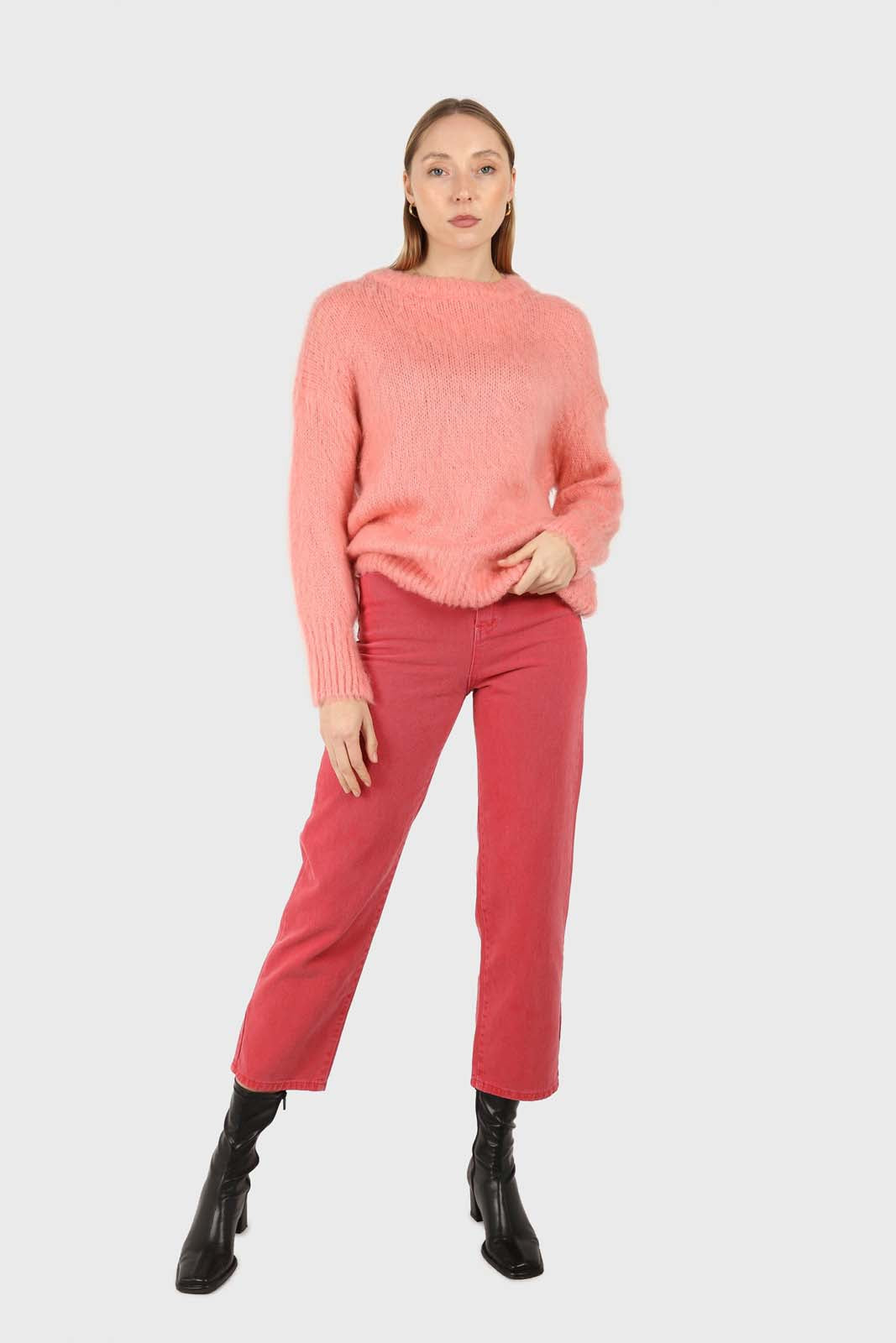 Washed red mom jeans - 209_9