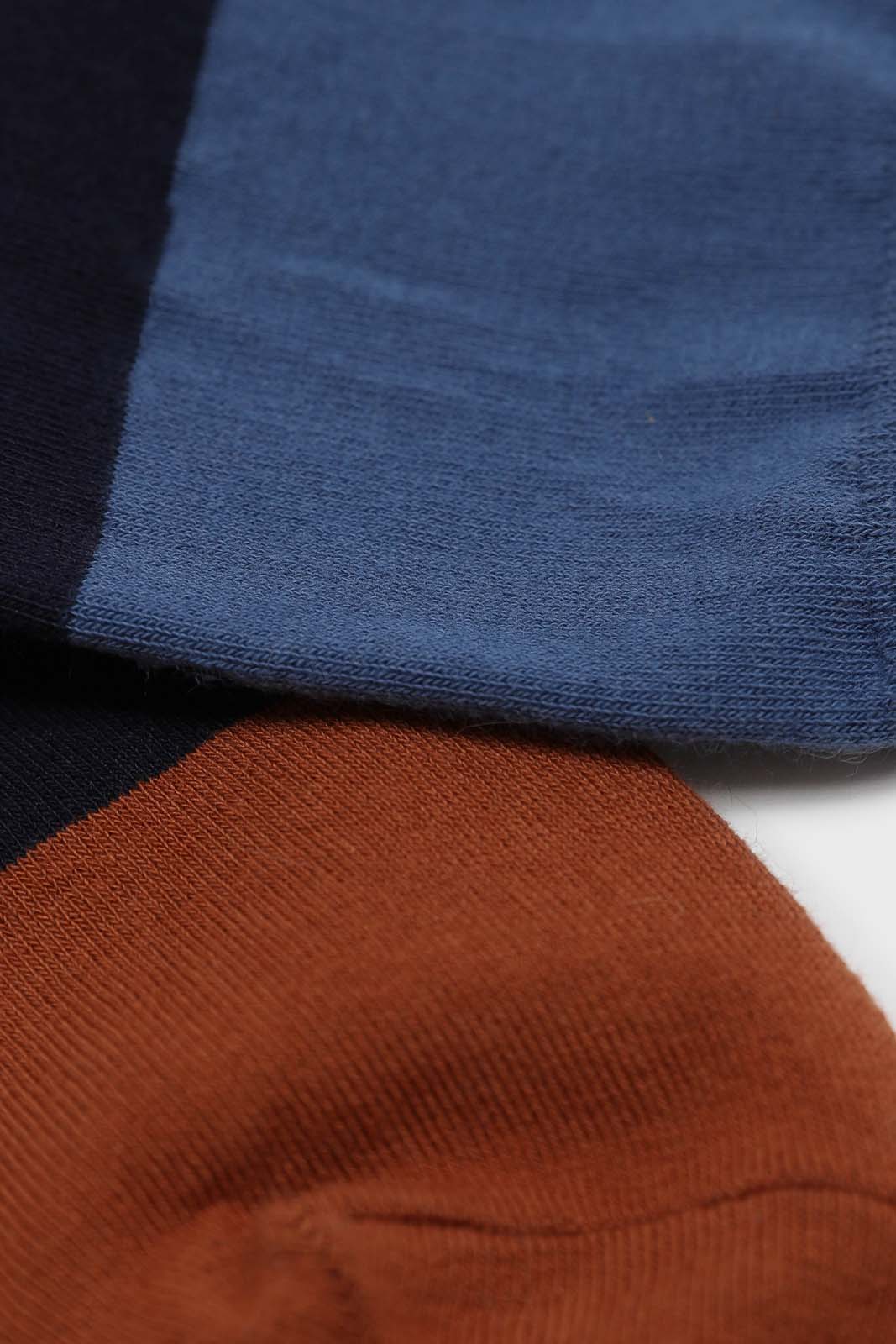 Navy and blue triple colorblock socks_2