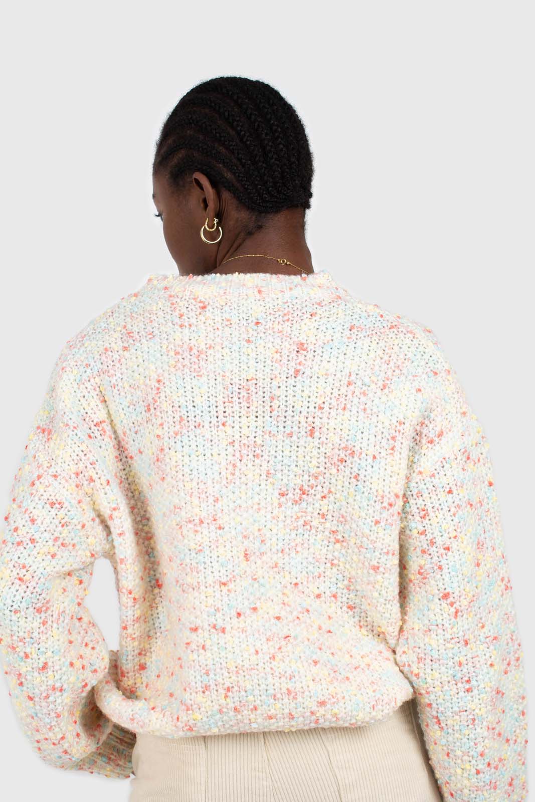 Pale pink mixed rainbow knit jumper_6