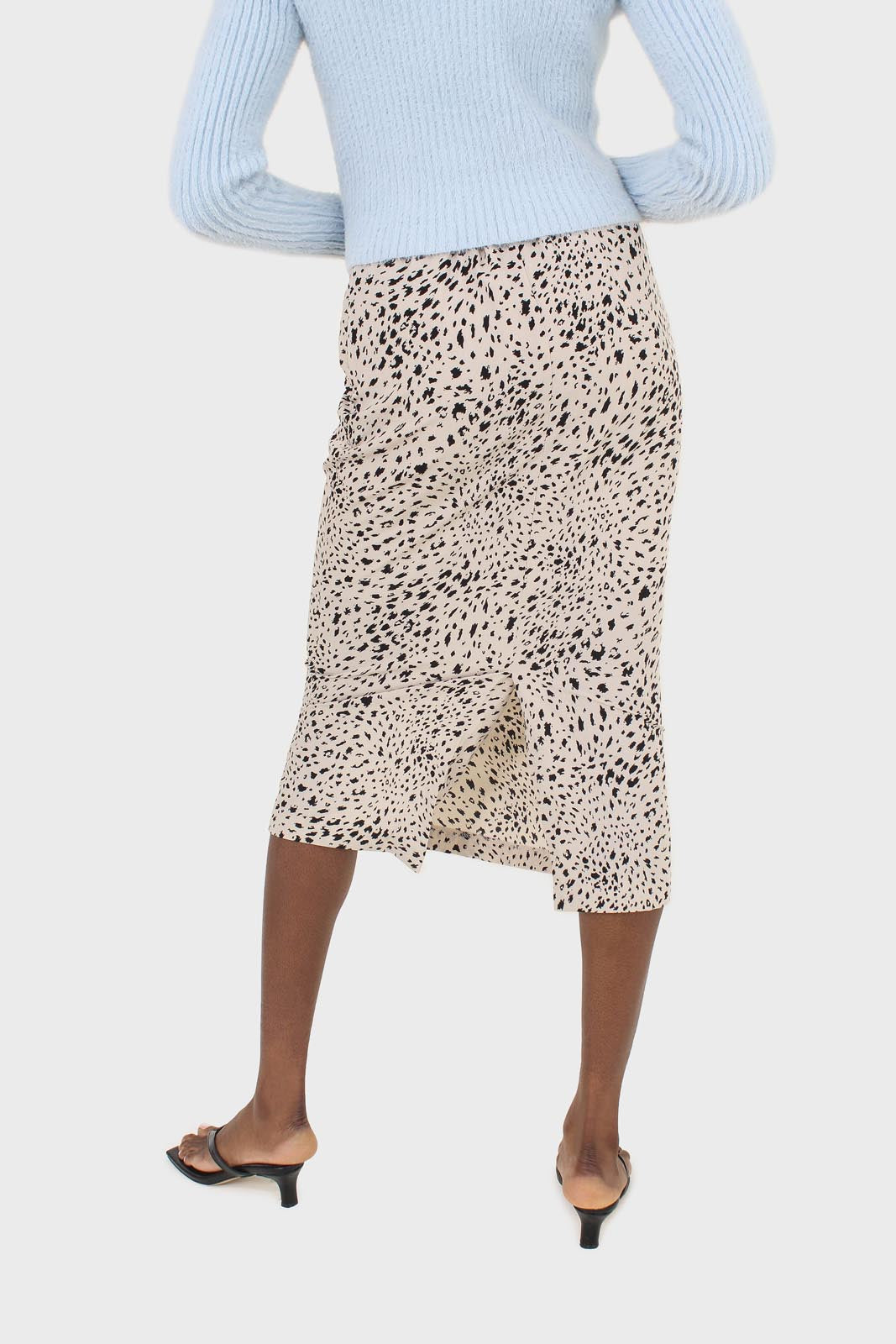 Biege and black leopard print midi skirt_3